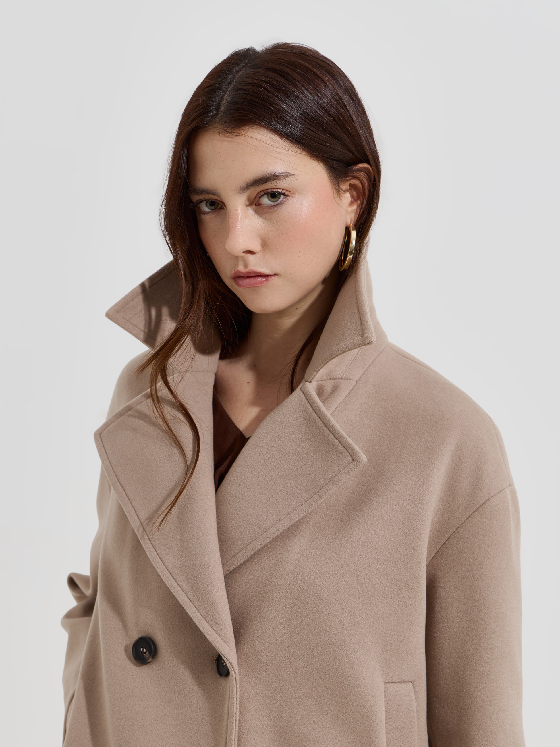 Casaco curto em fazenda