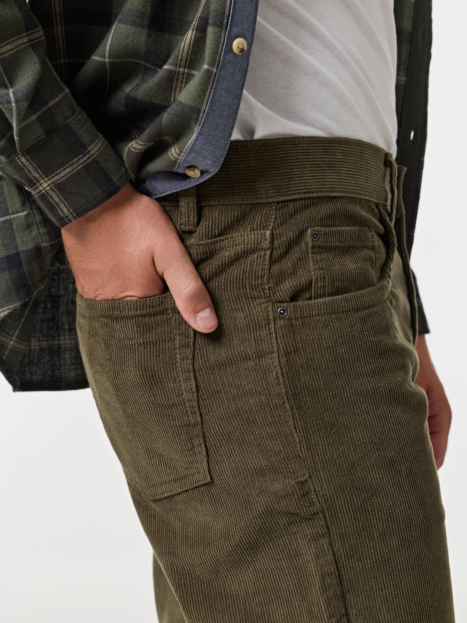 Calças de bombazine