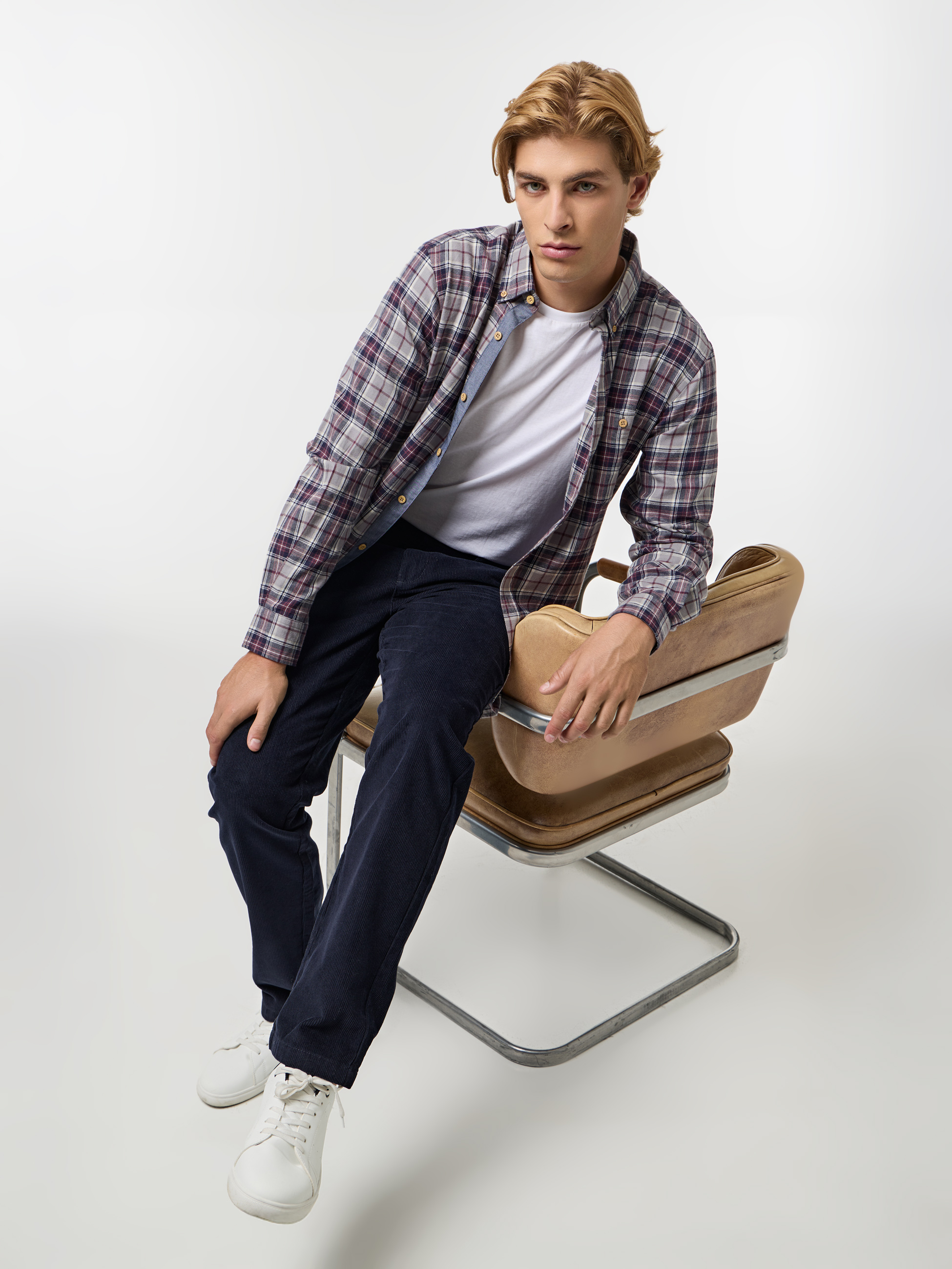 Calças chinos de bombazine