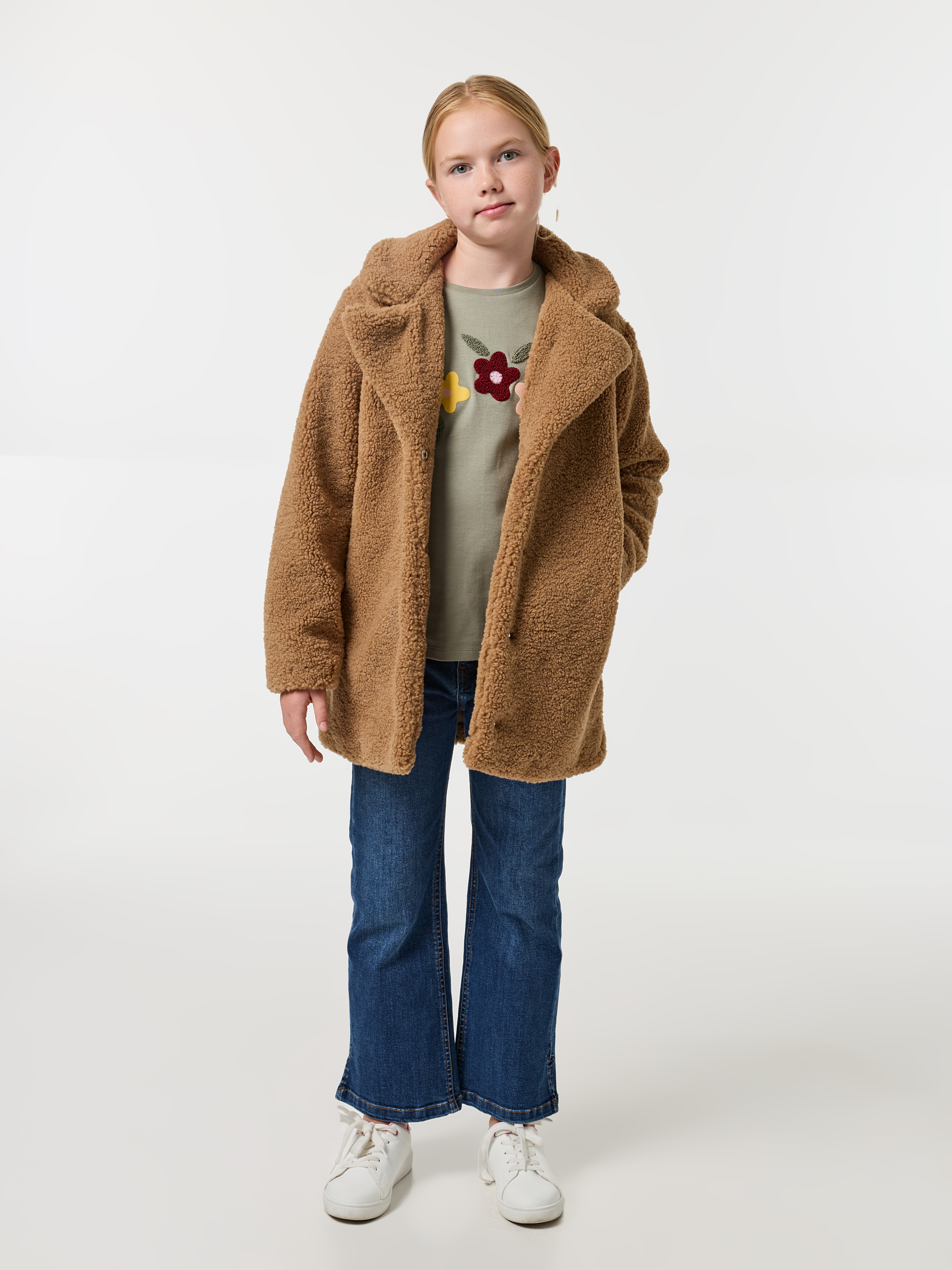 Casaco de pelo encaracolado