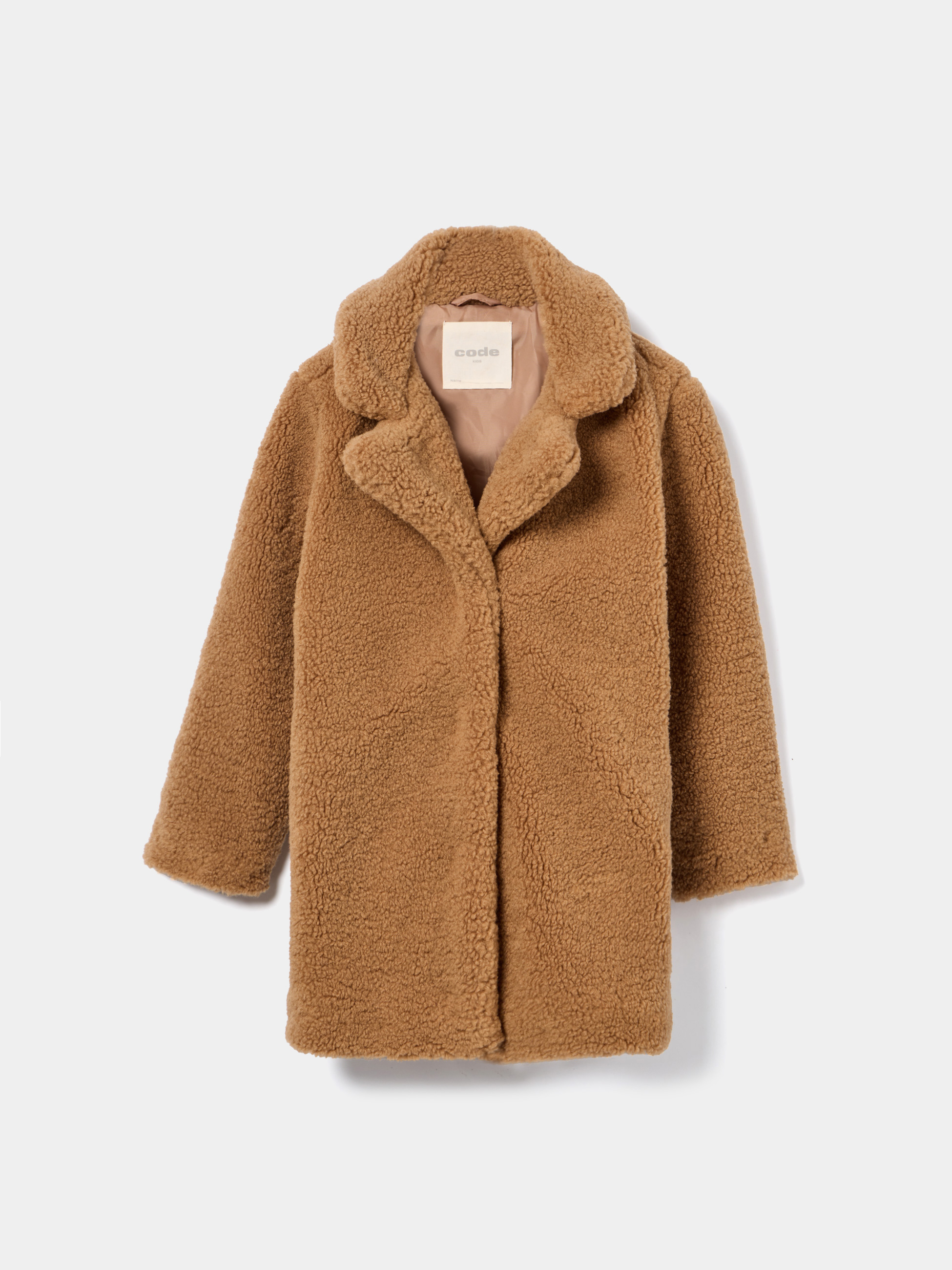 Casaco de pelo encaracolado