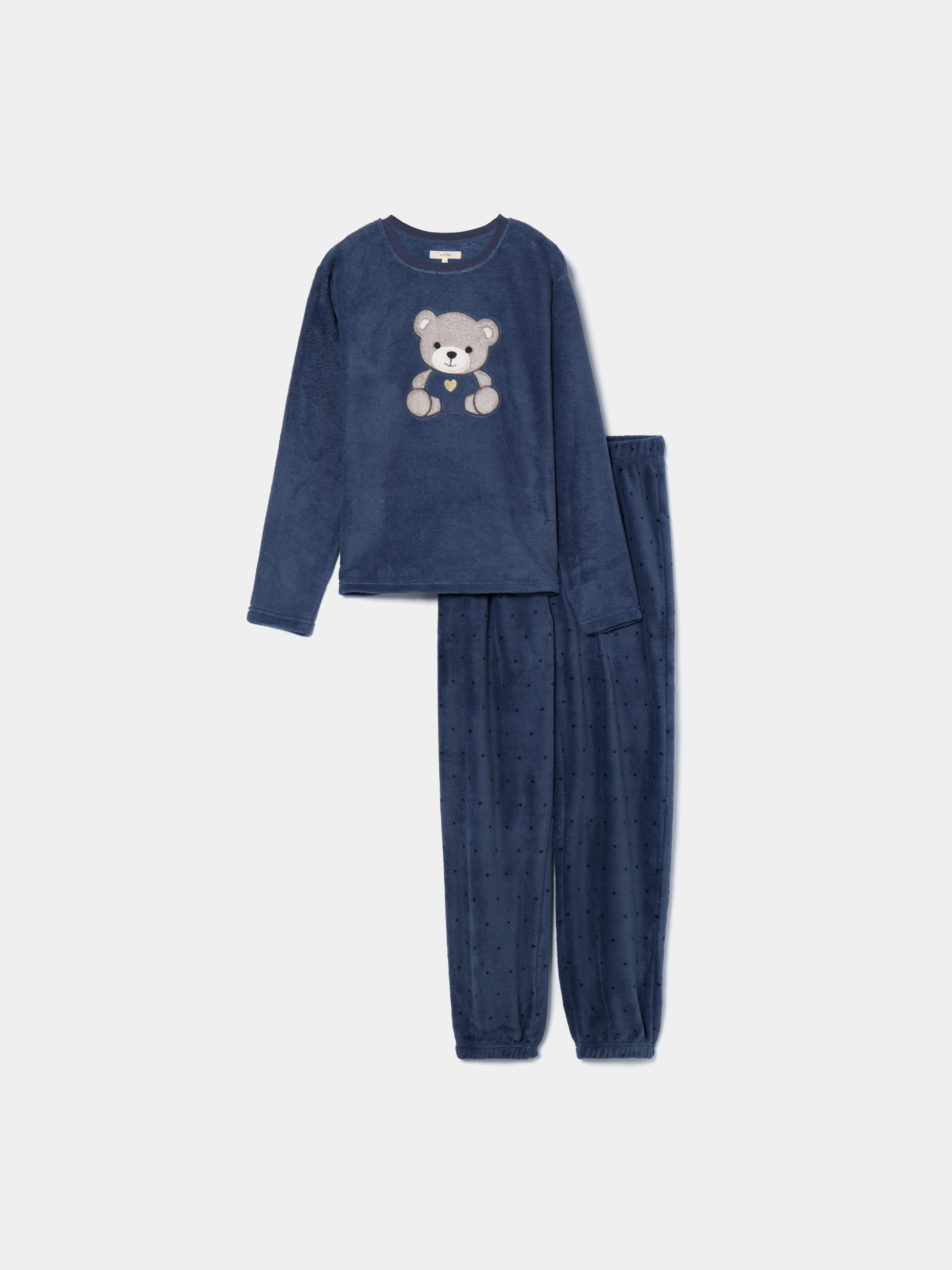 Pijama polar estampado
