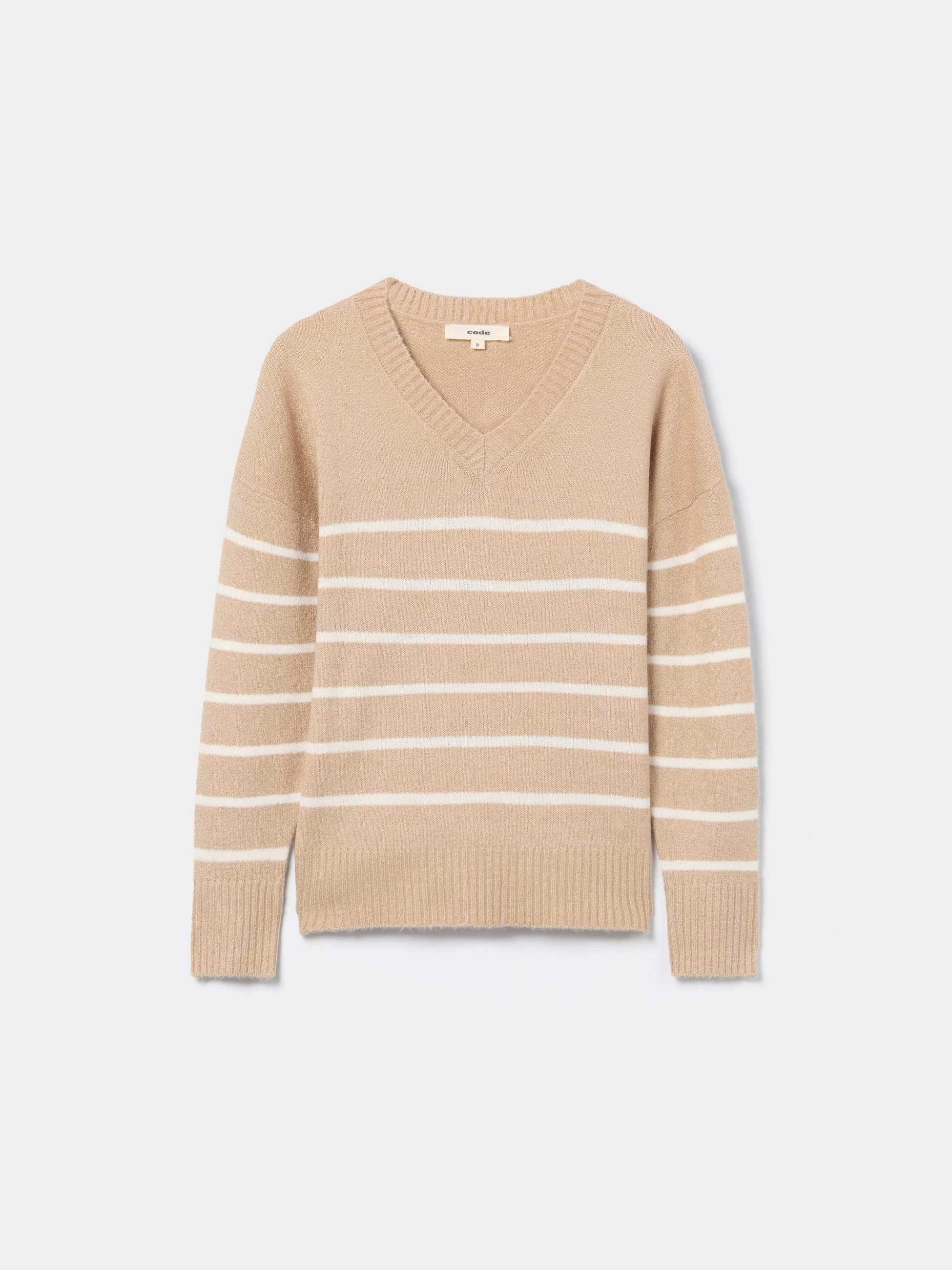 Camisola de malha às riscas