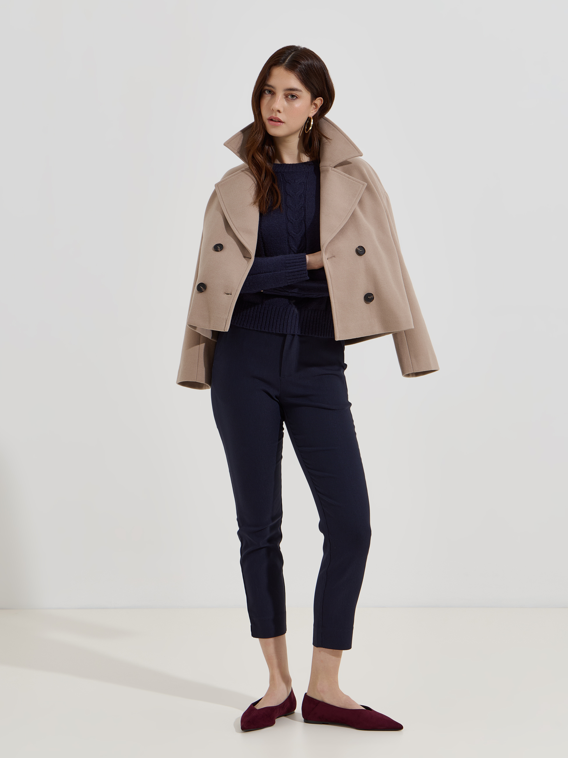 Camisola em malha entrançada