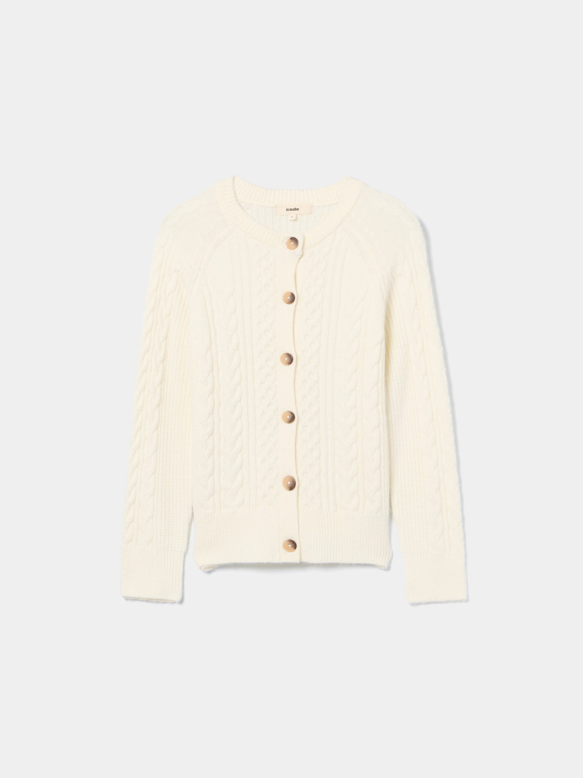 Casaco de malha entrançada