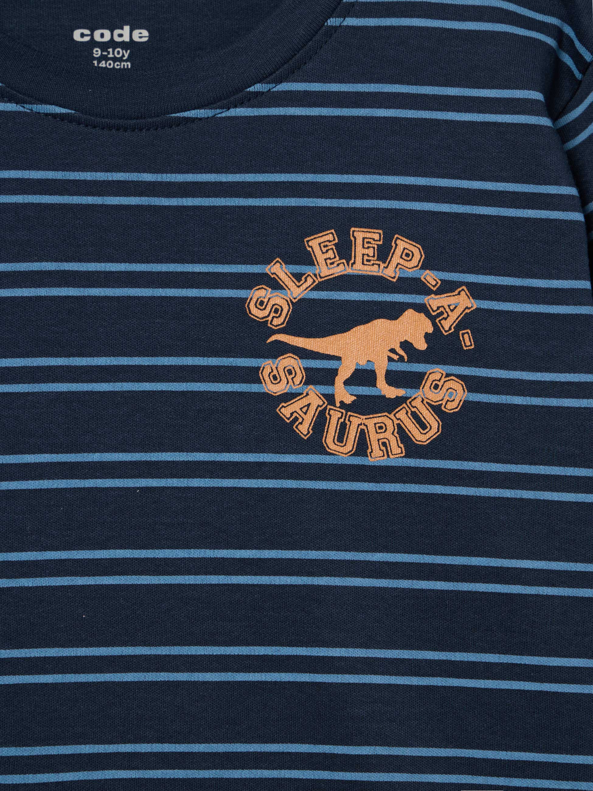 Pijama longo com riscas