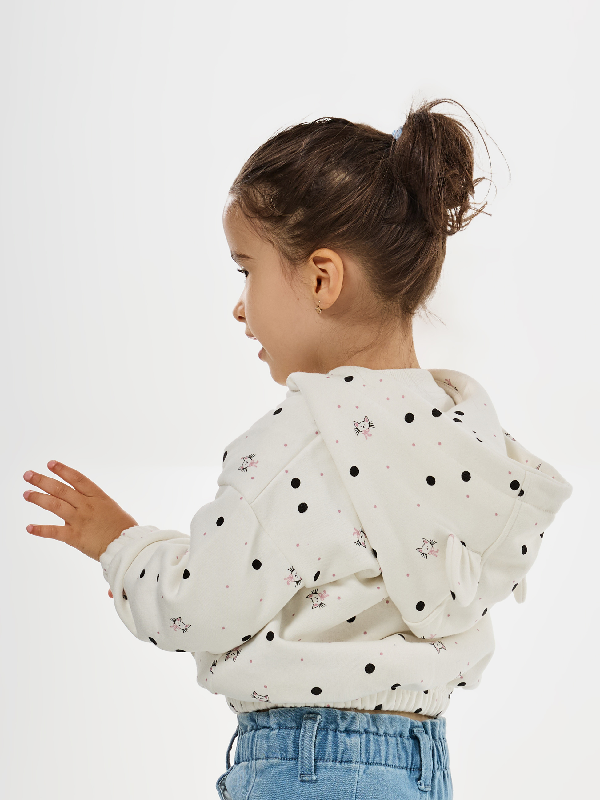 Casaco estampado com capuz