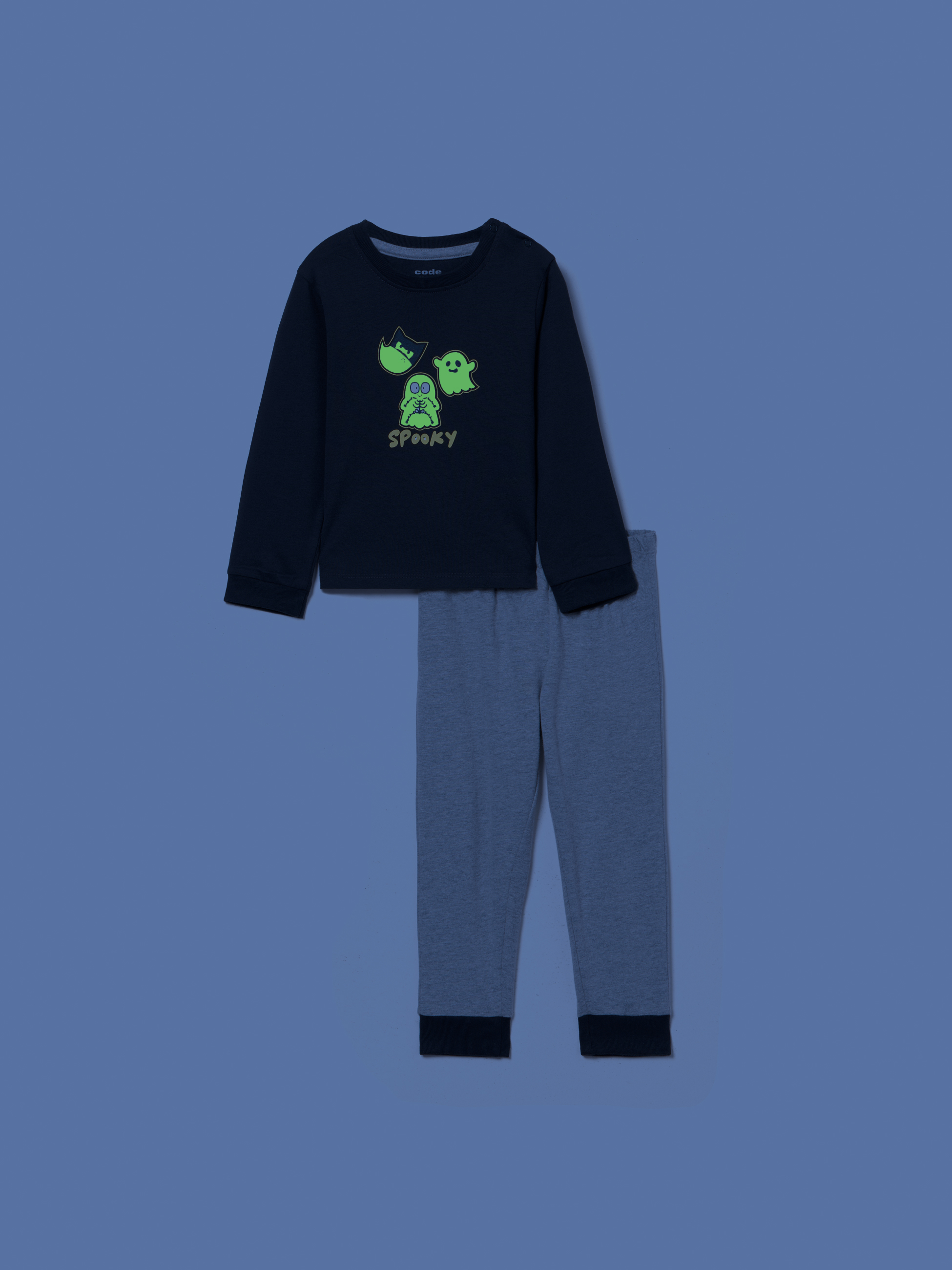 Pijama longo estampado