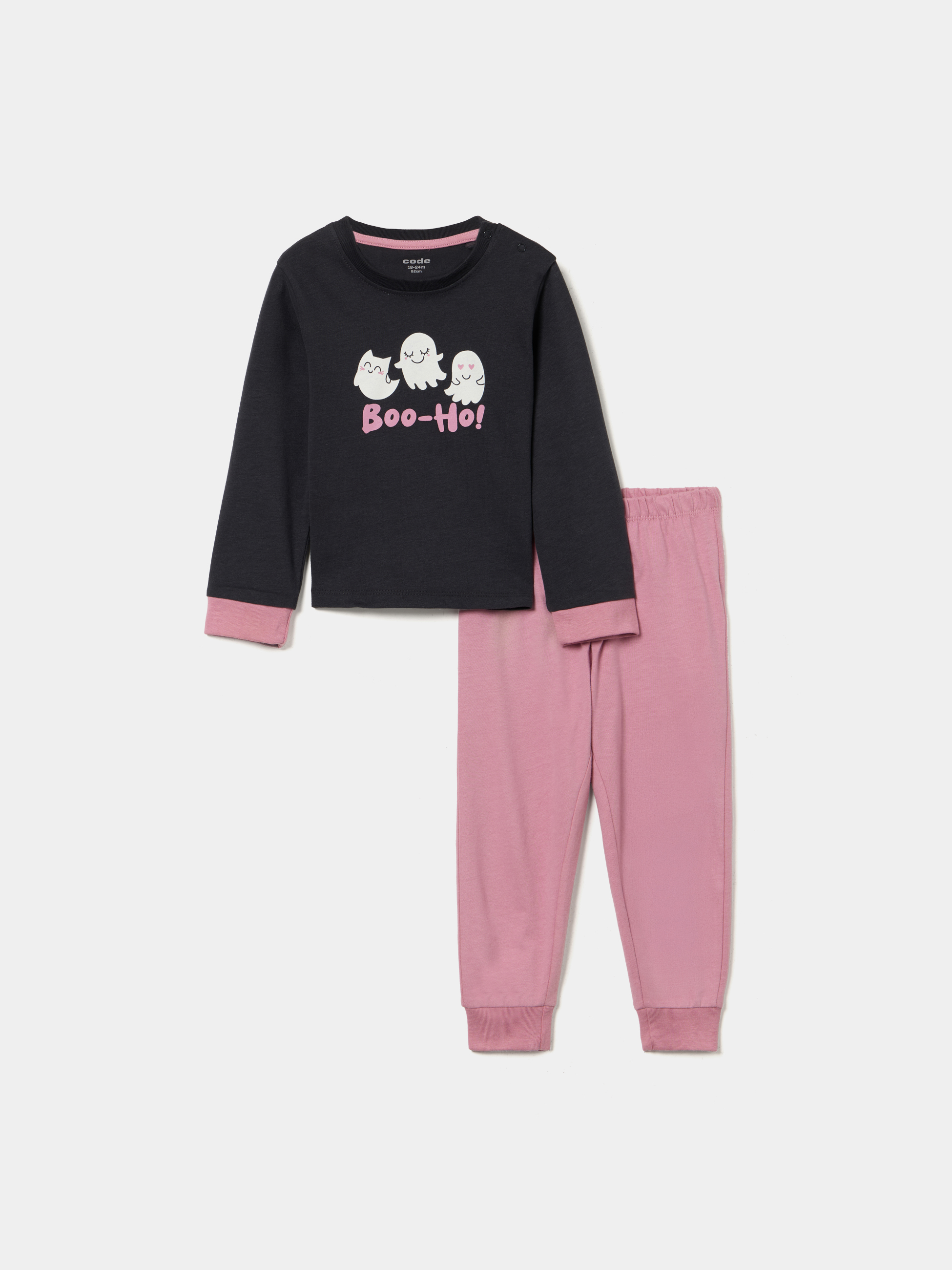 Pijama longo estampado