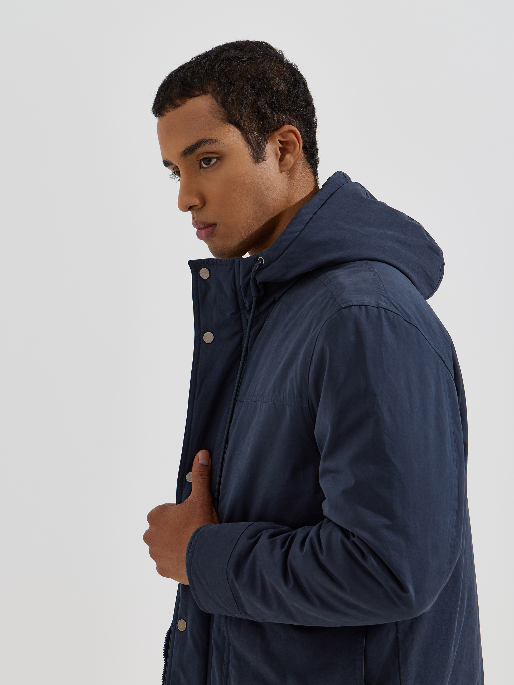 Parka com bolsos frontais