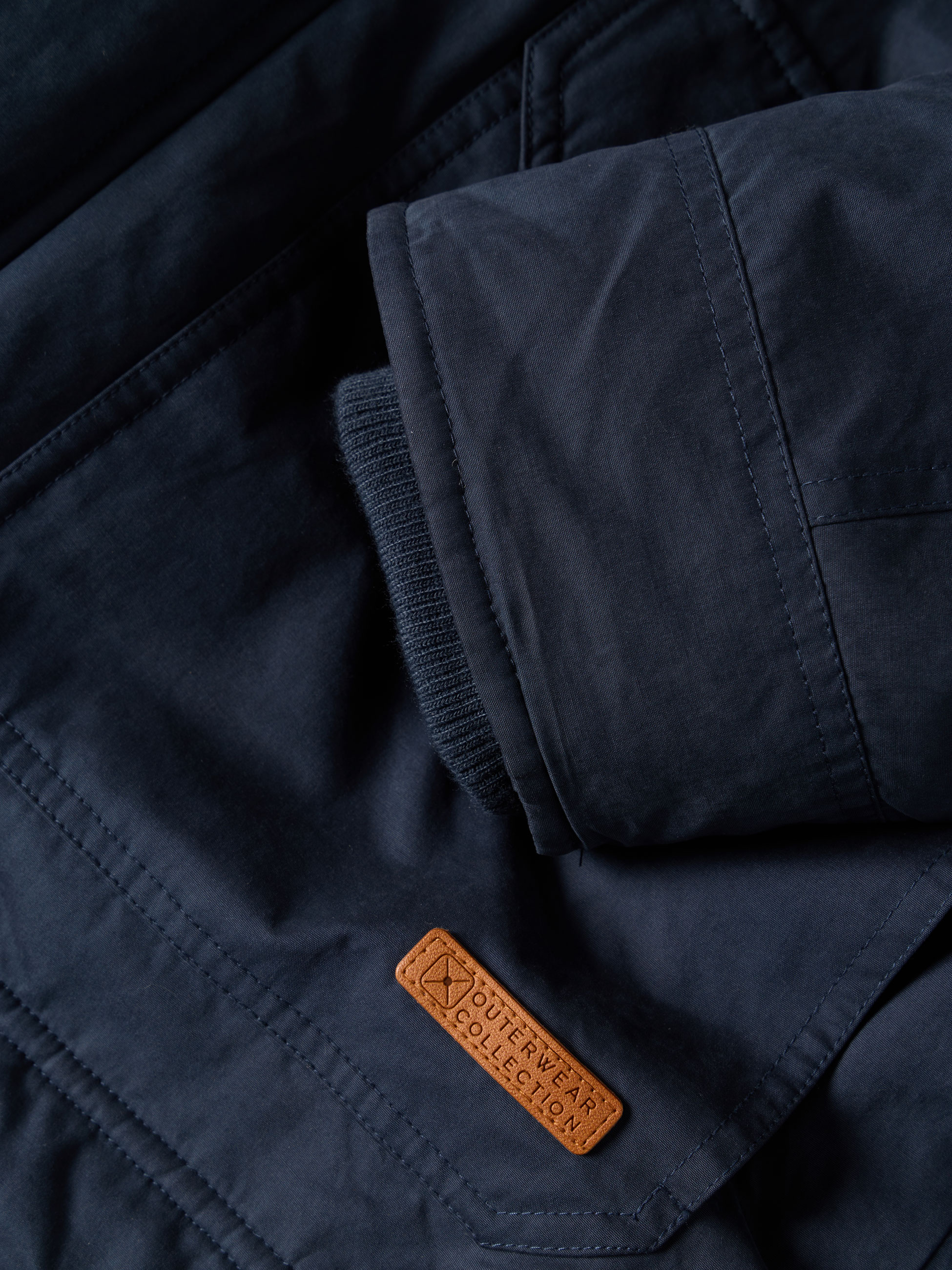 Parka com bolsos frontais