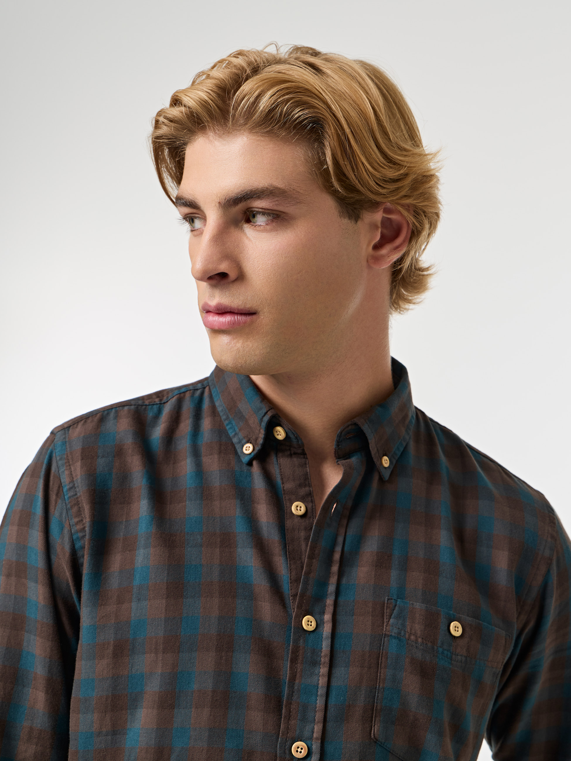 Camisa xadrez com bolso