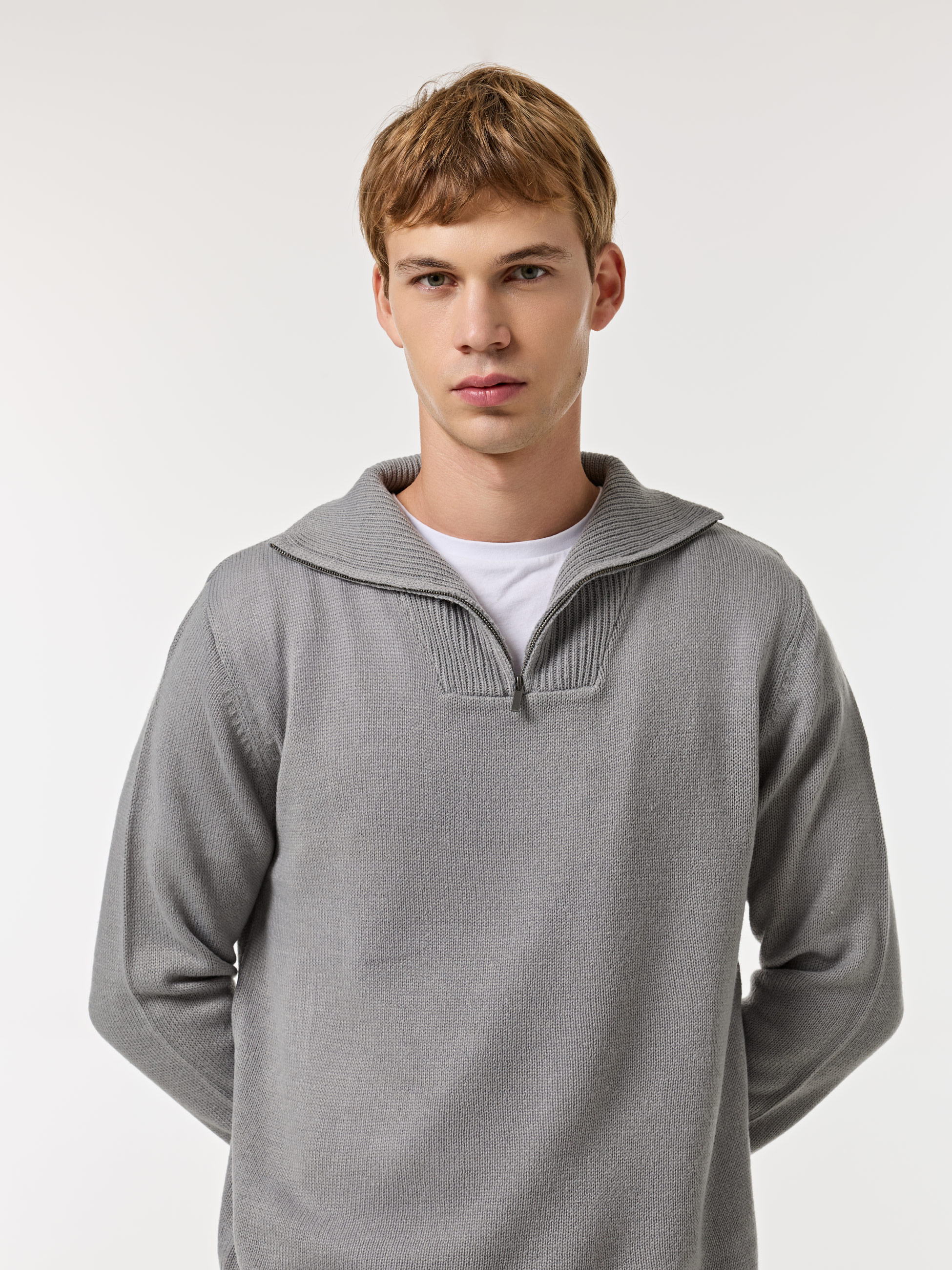 Camisola de malha com gola