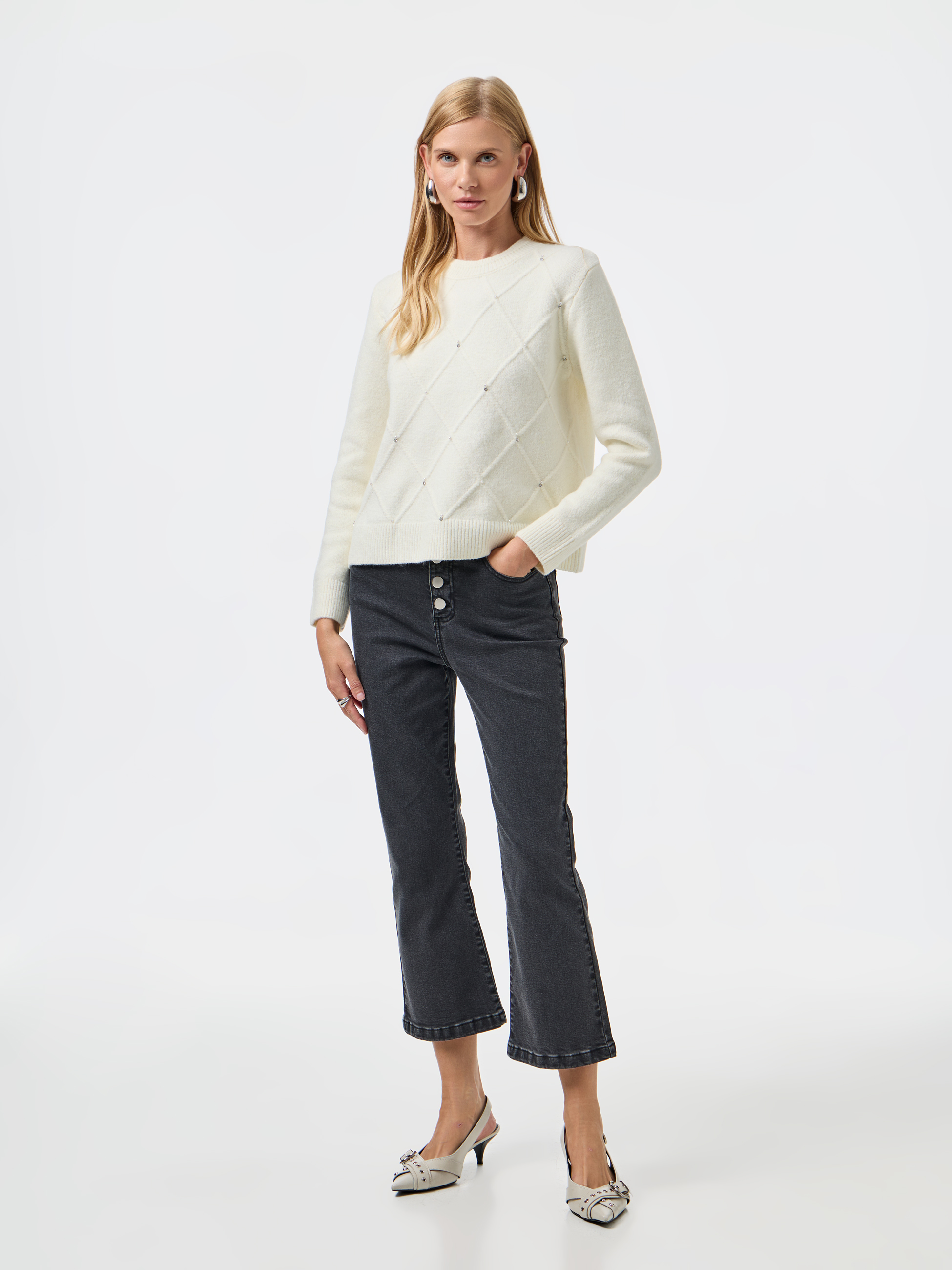 Camisola de malha com pérolas