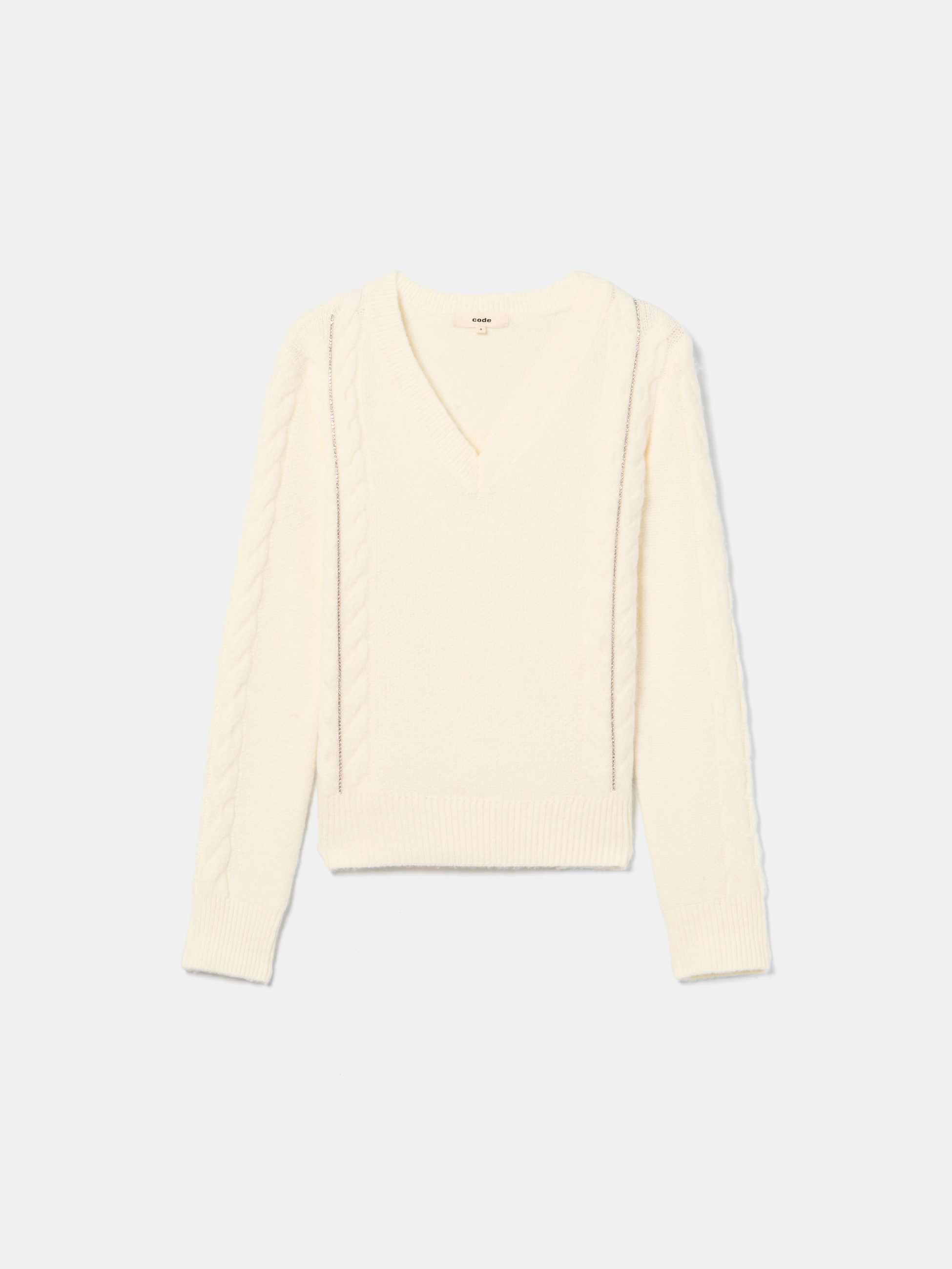 Camisola de malha com strass