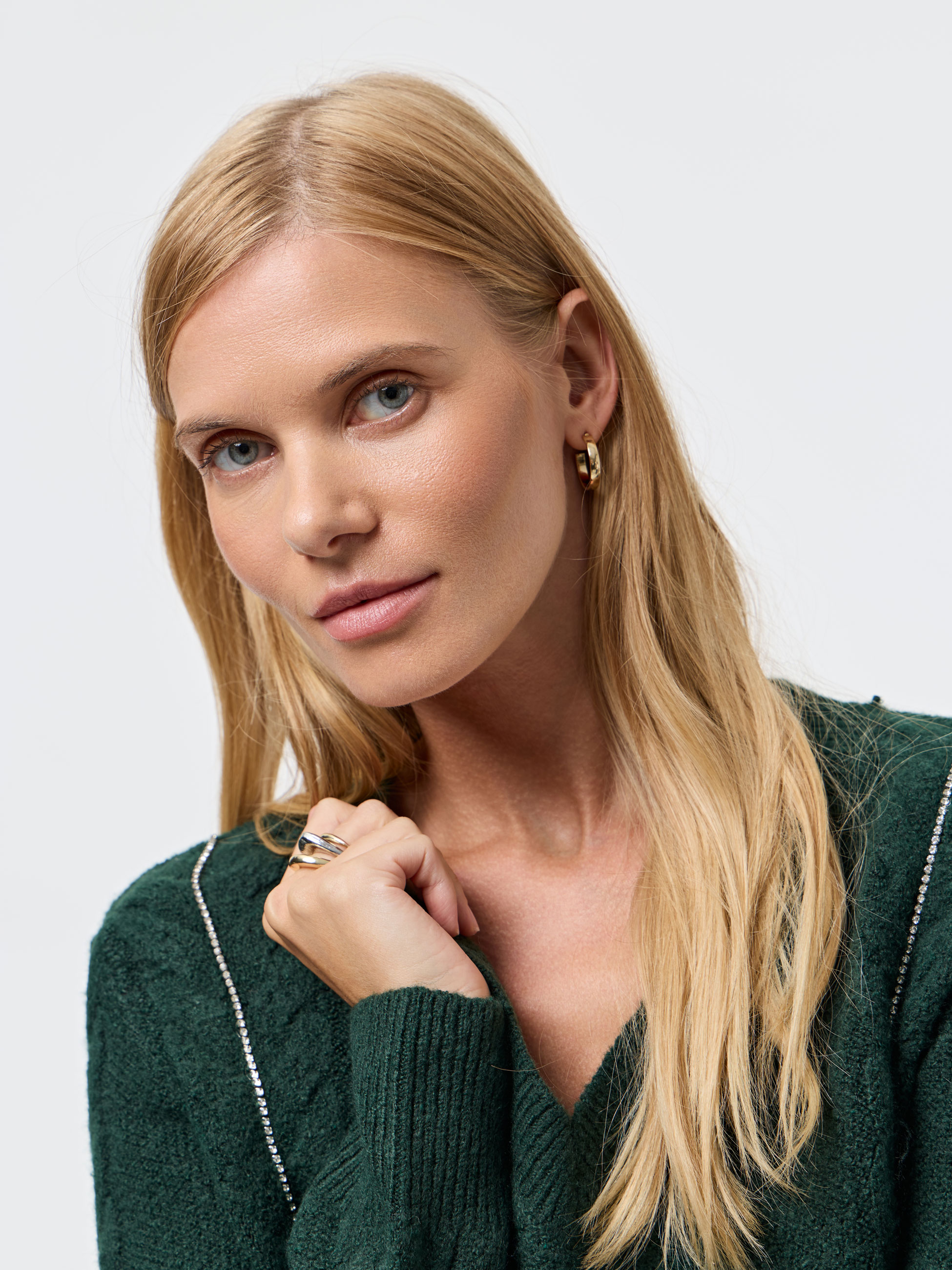 Camisola de malha com strass