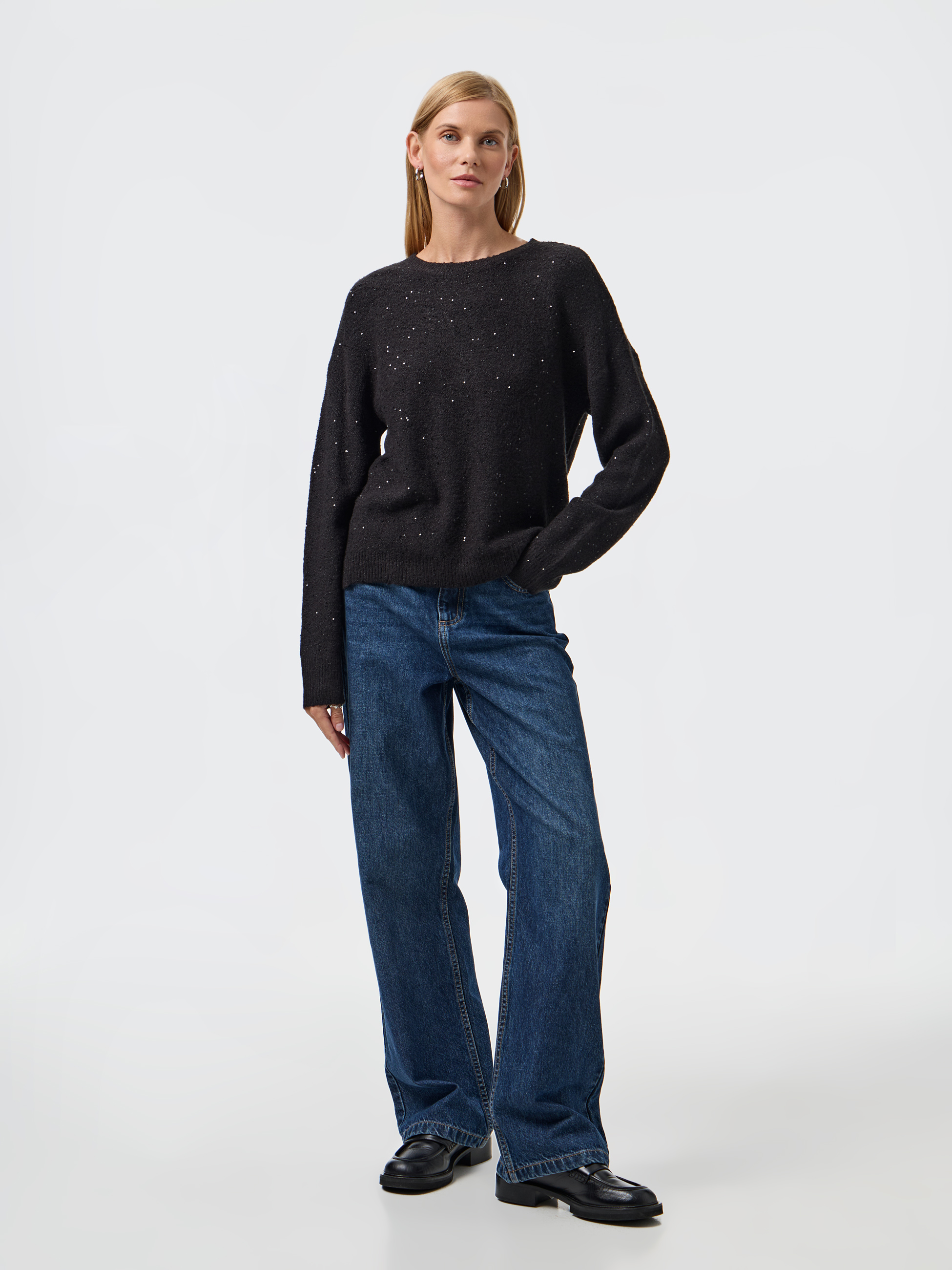 Camisola de malha com lantejoulas