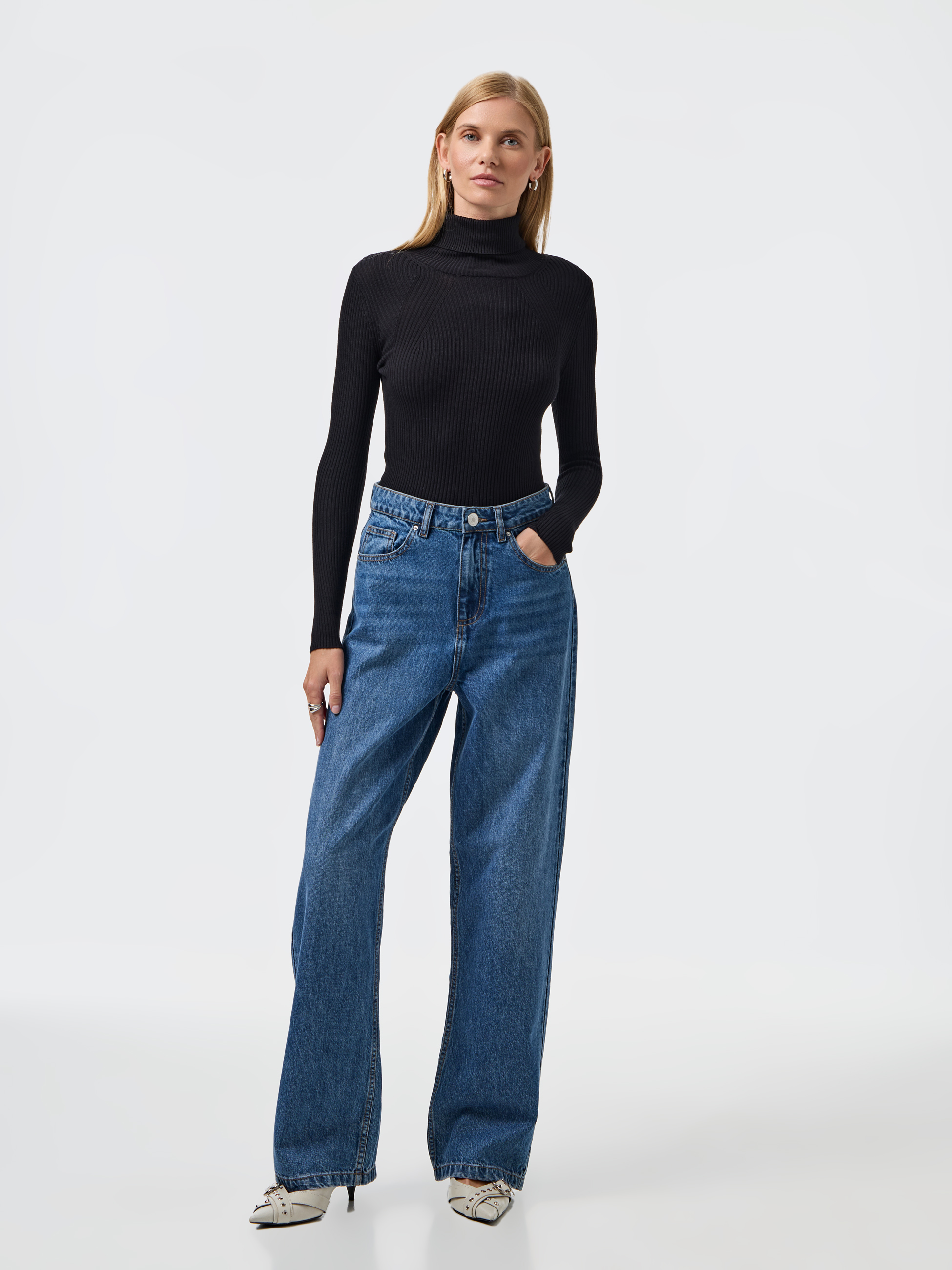 Calças de ganga wide leg