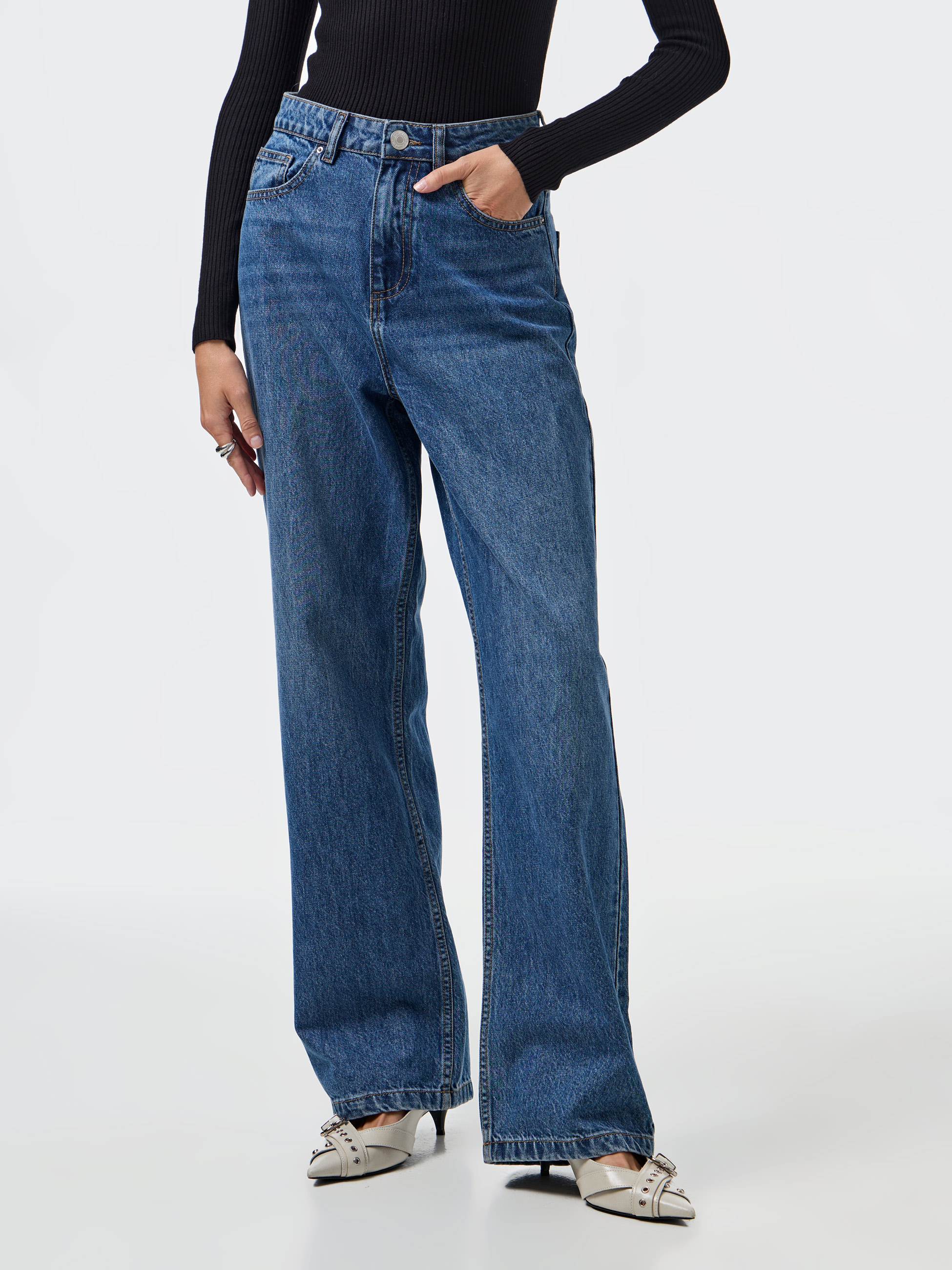 Calças de ganga wide leg