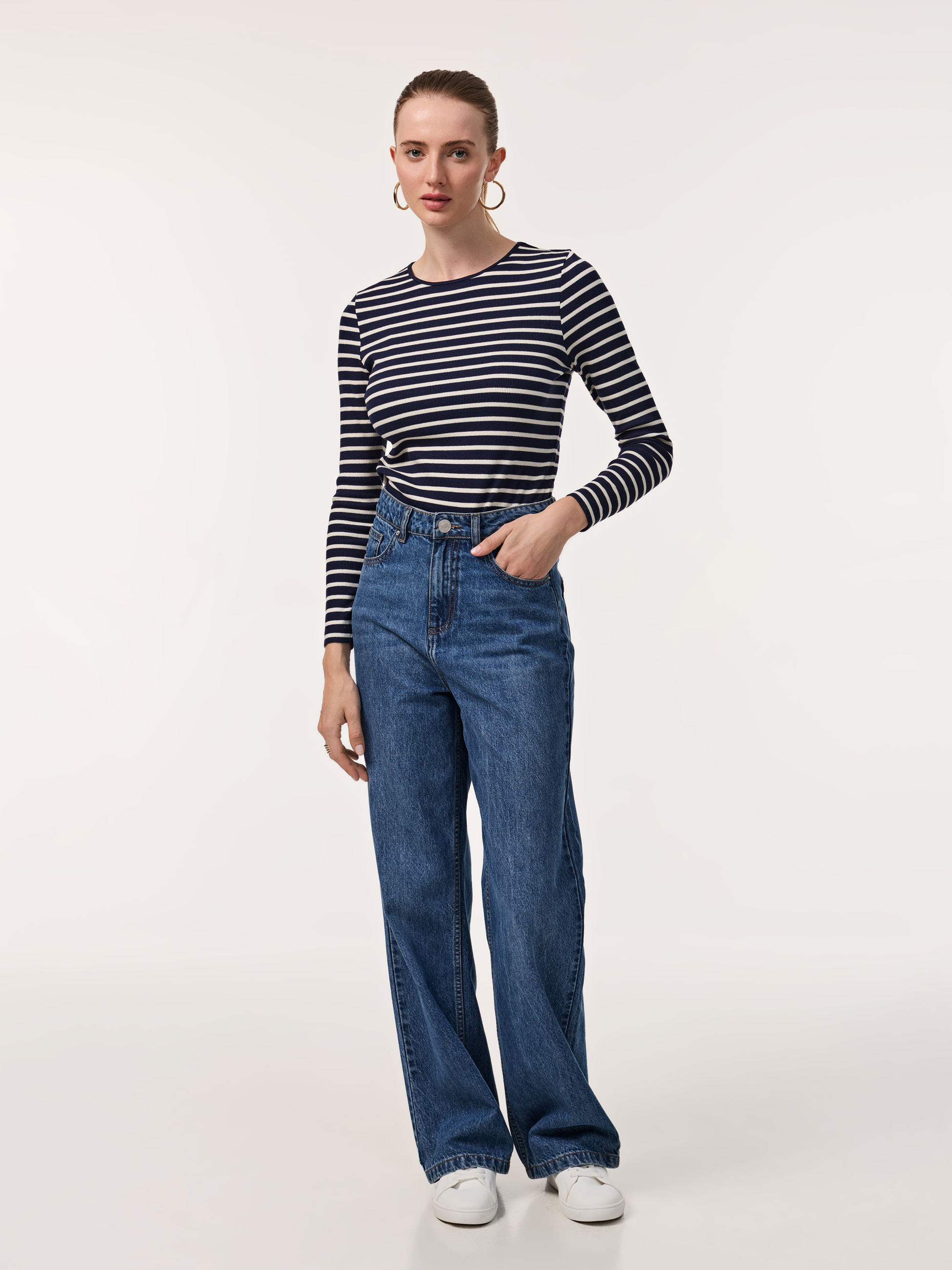 Calças de ganga wide leg