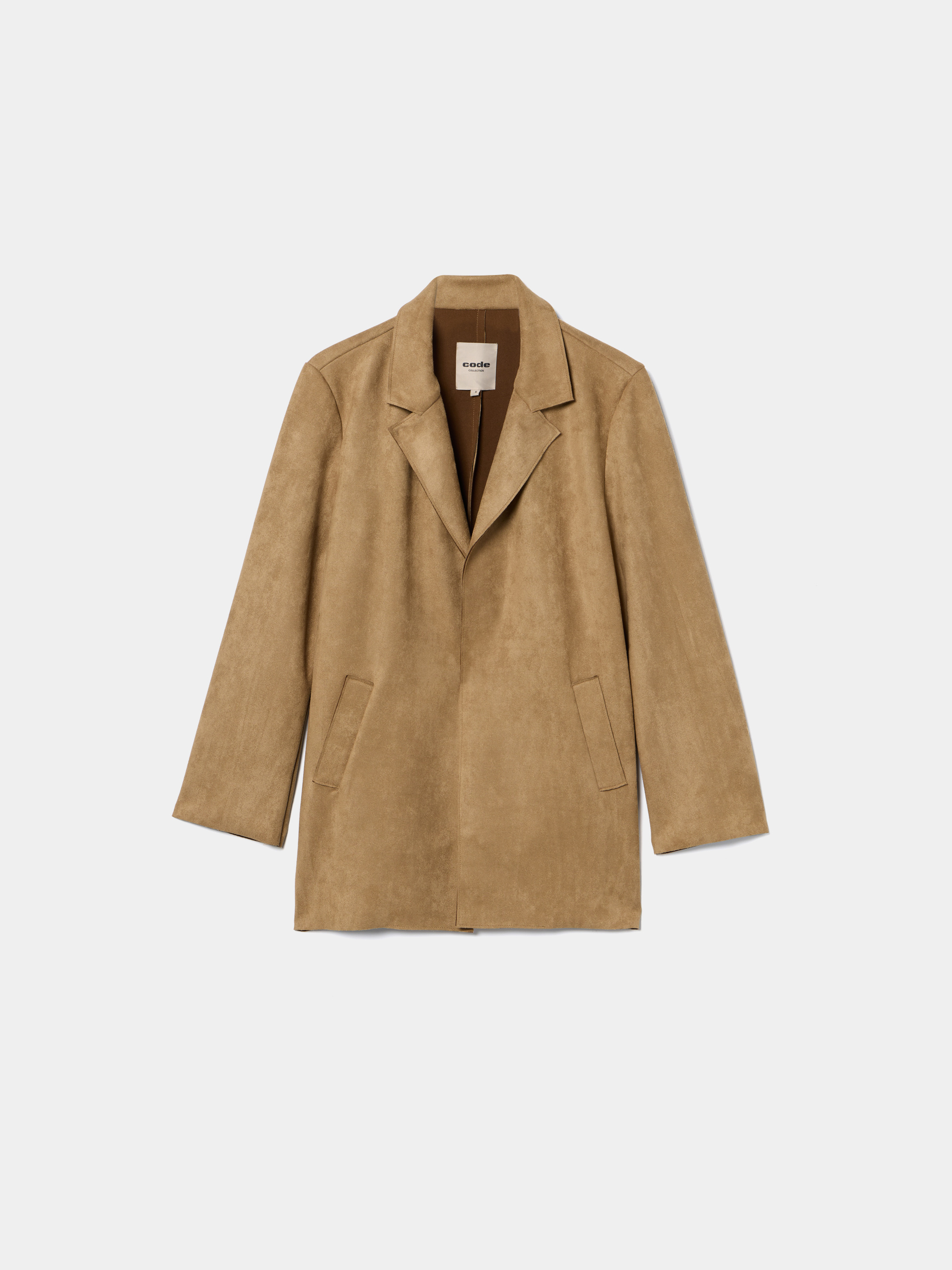 Blazer com efeito suede