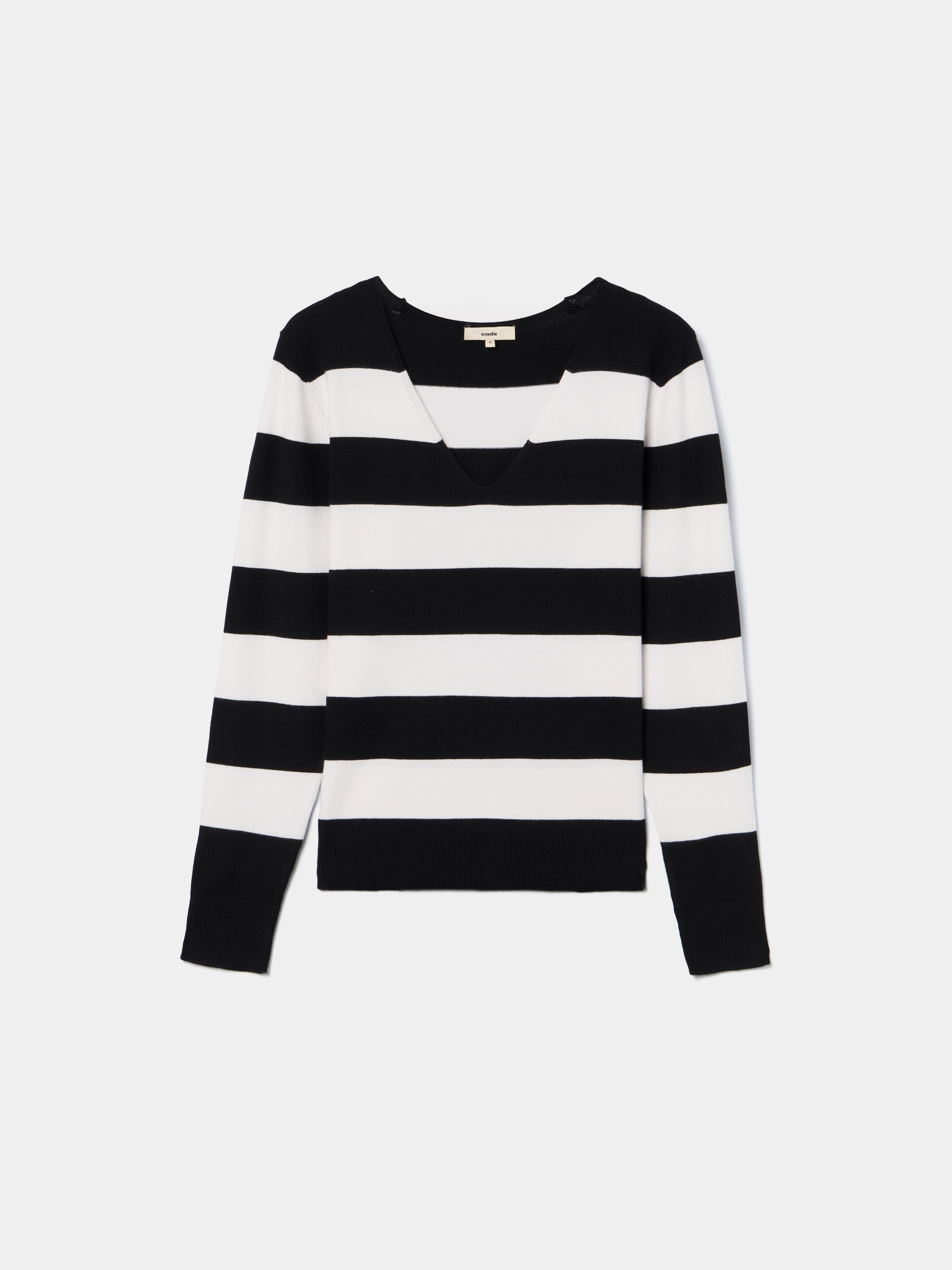 Camisola de malha às riscas