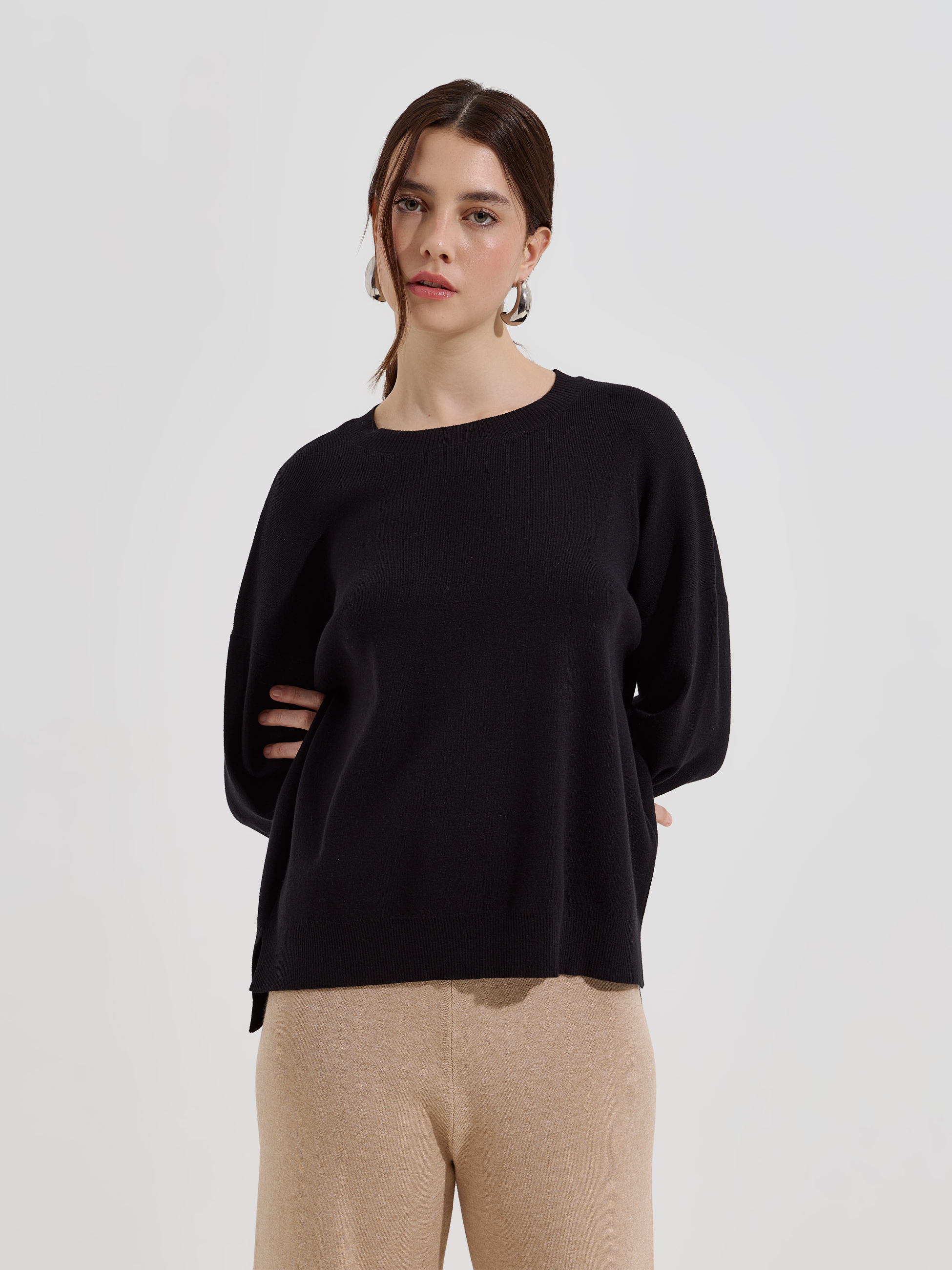 Camisola de malha lisa