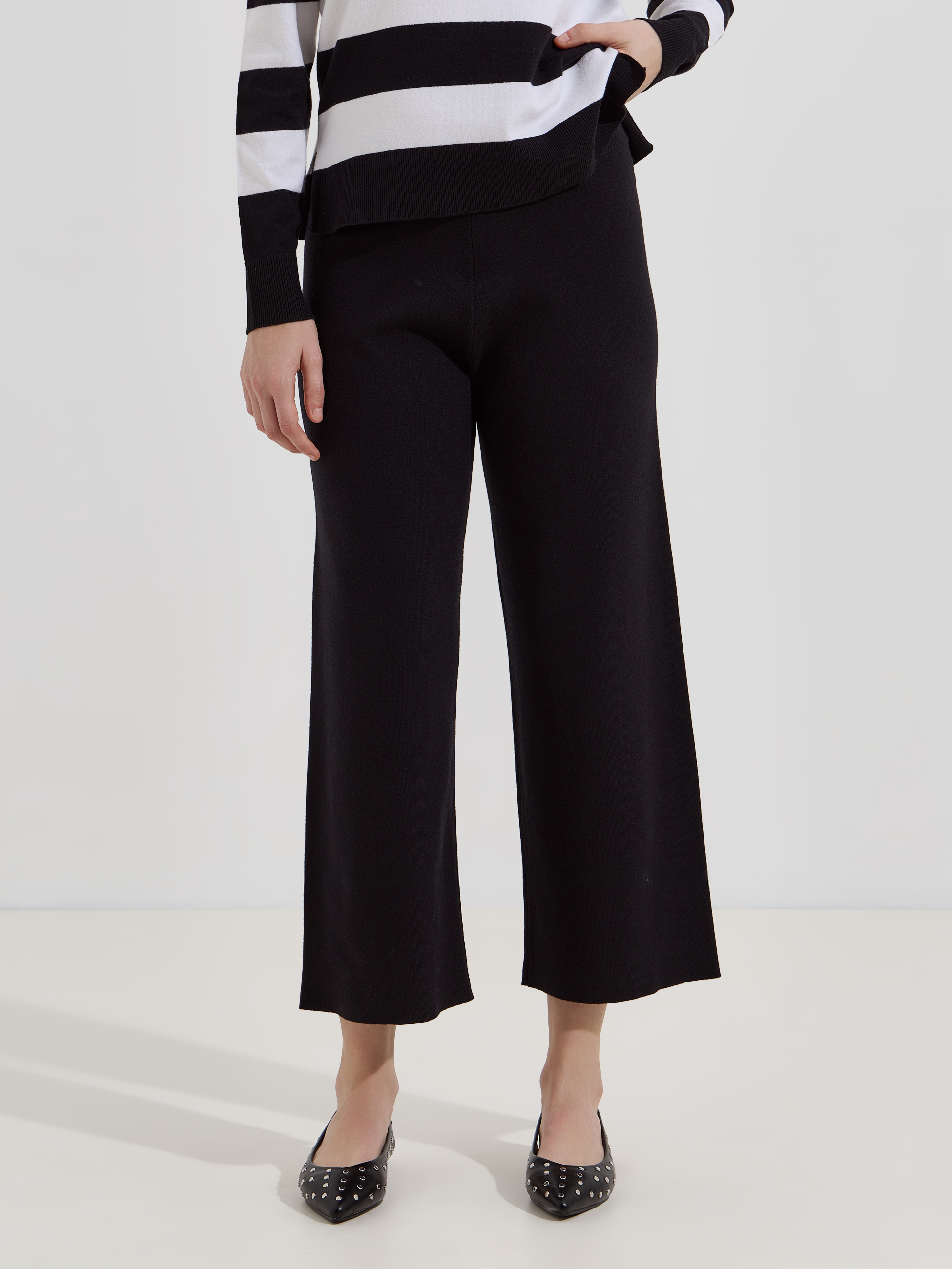 Calças de malha cullote