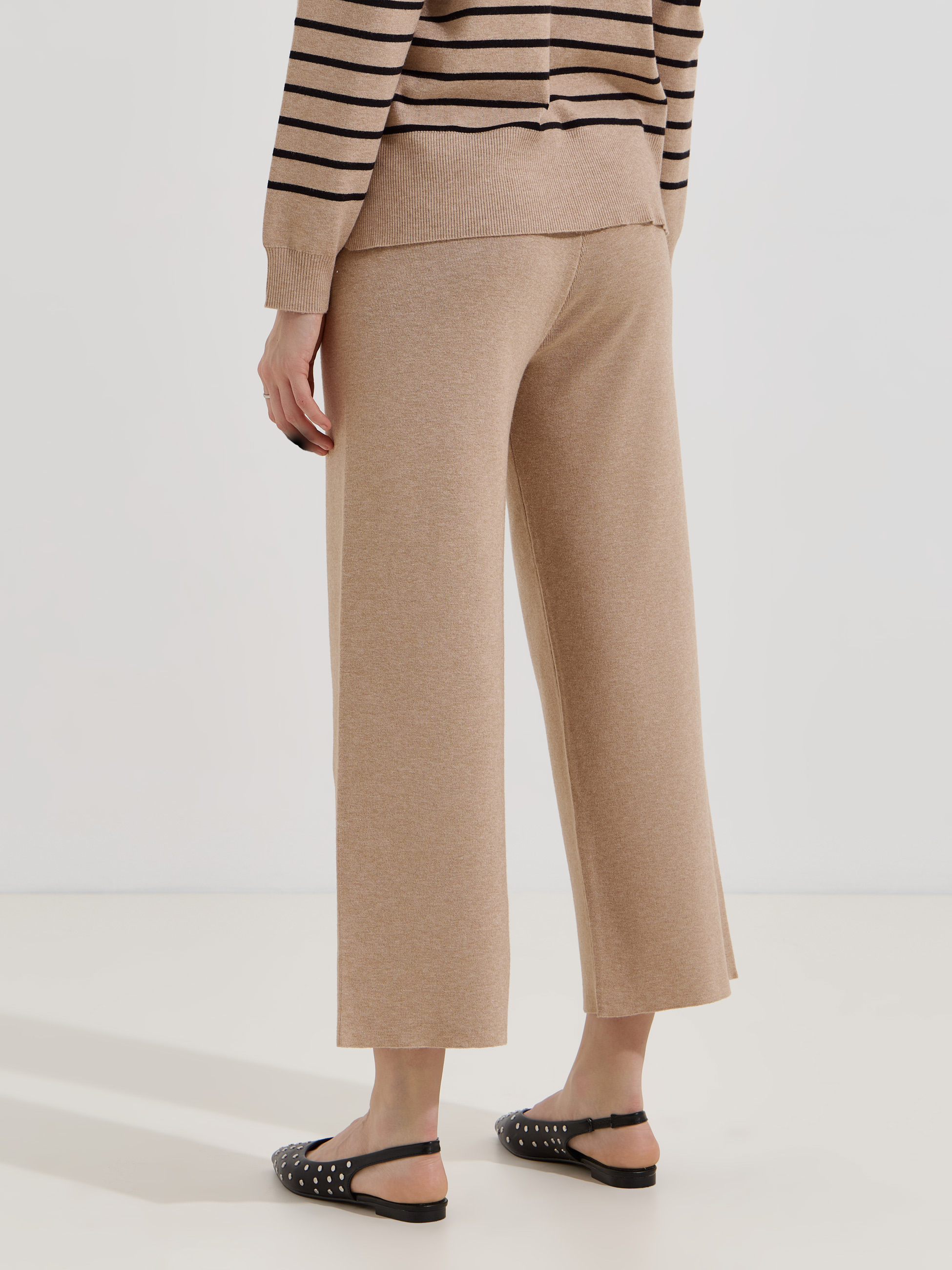 Calças de malha cullote