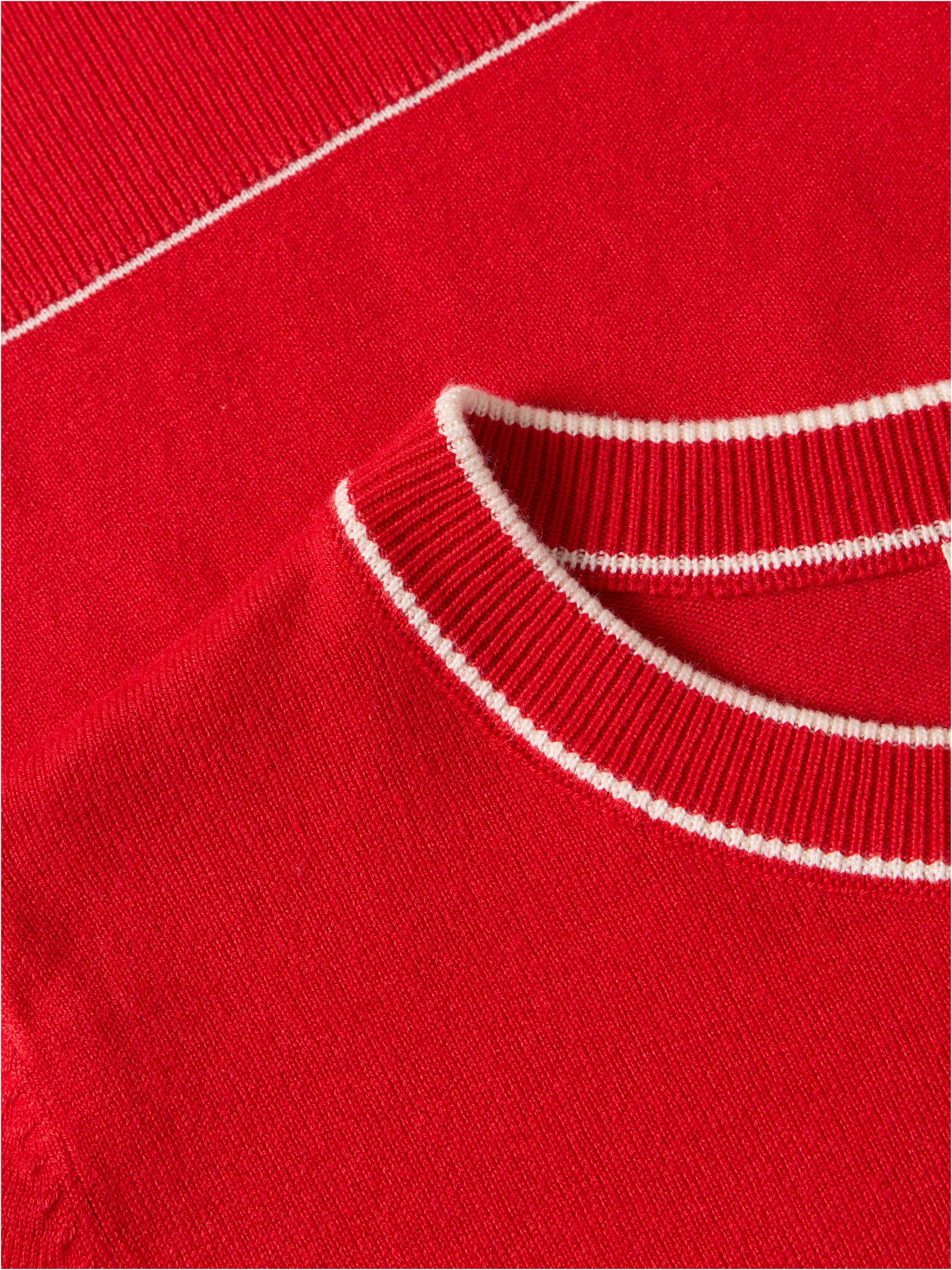 Camisola de malha com detalhes em contraste