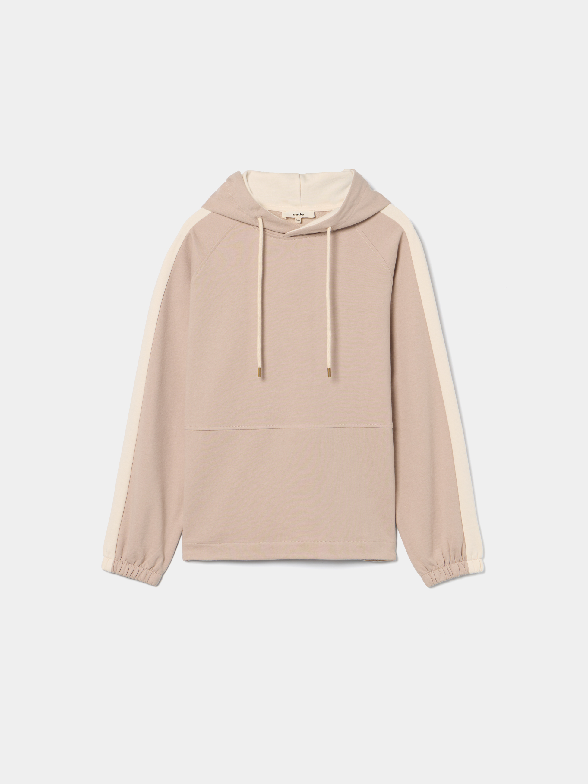 Camisola com carapuço e risca lateral