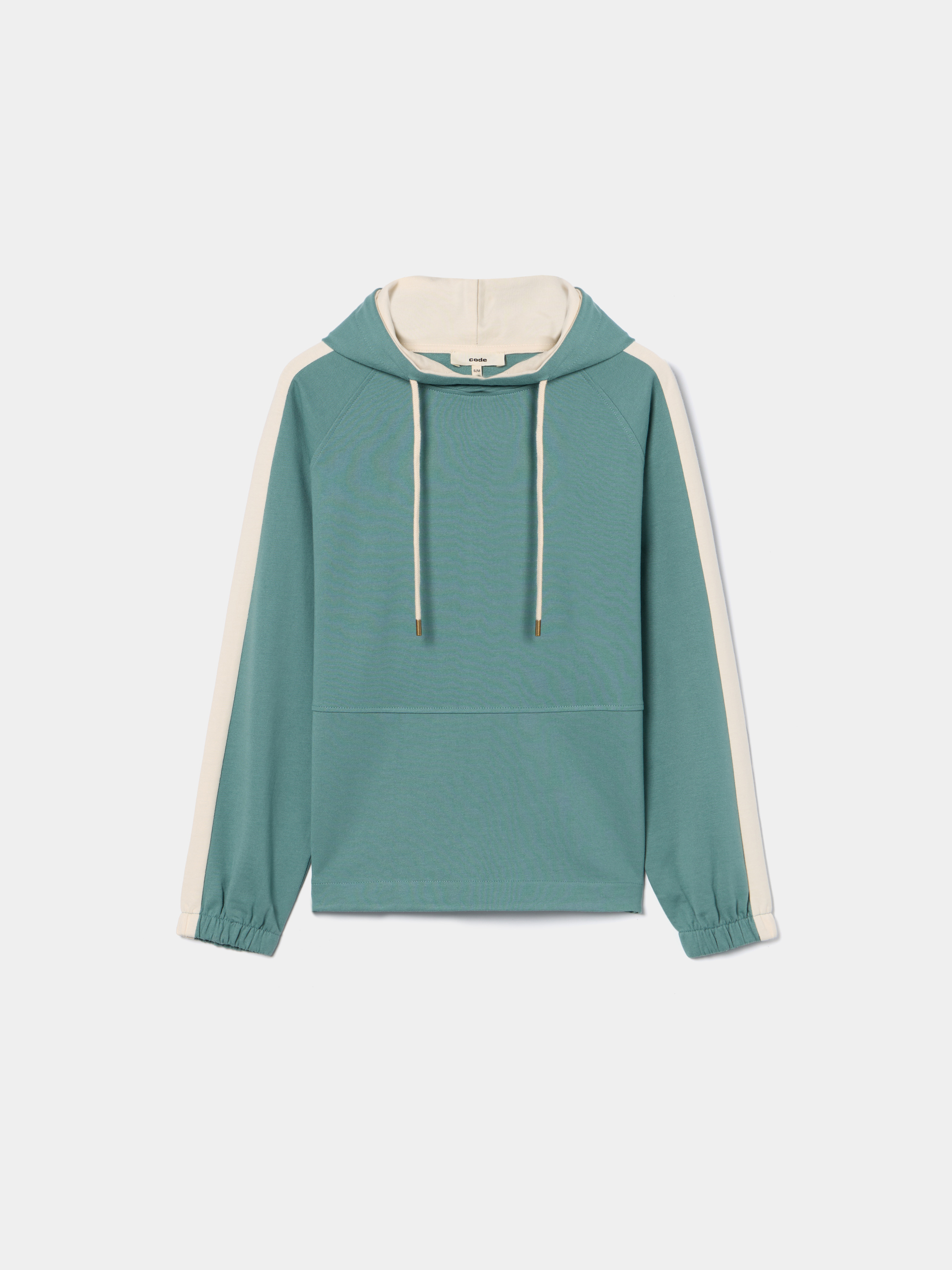 Camisola com carapuço e risca lateral