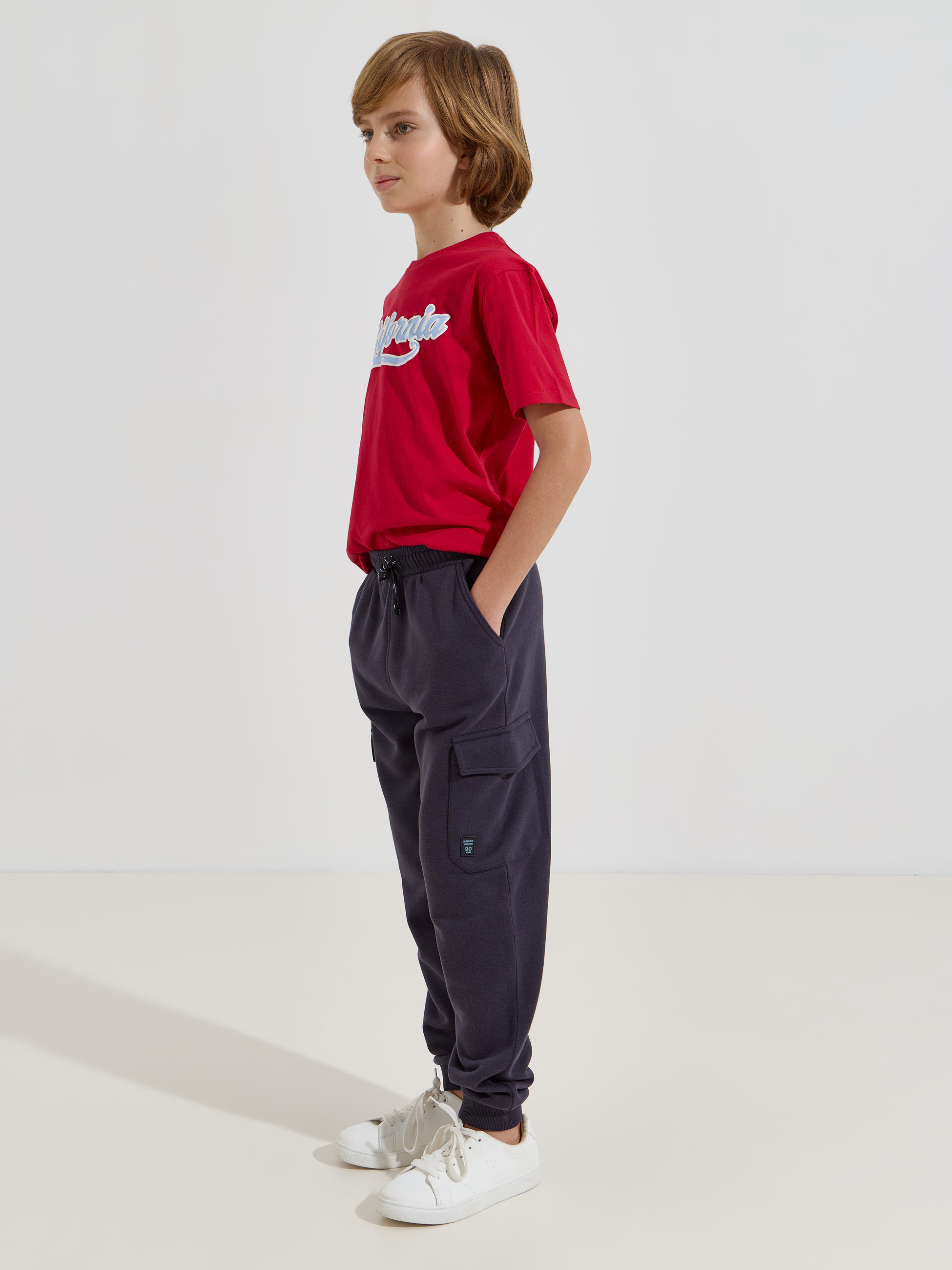 Calças cargo em felpa