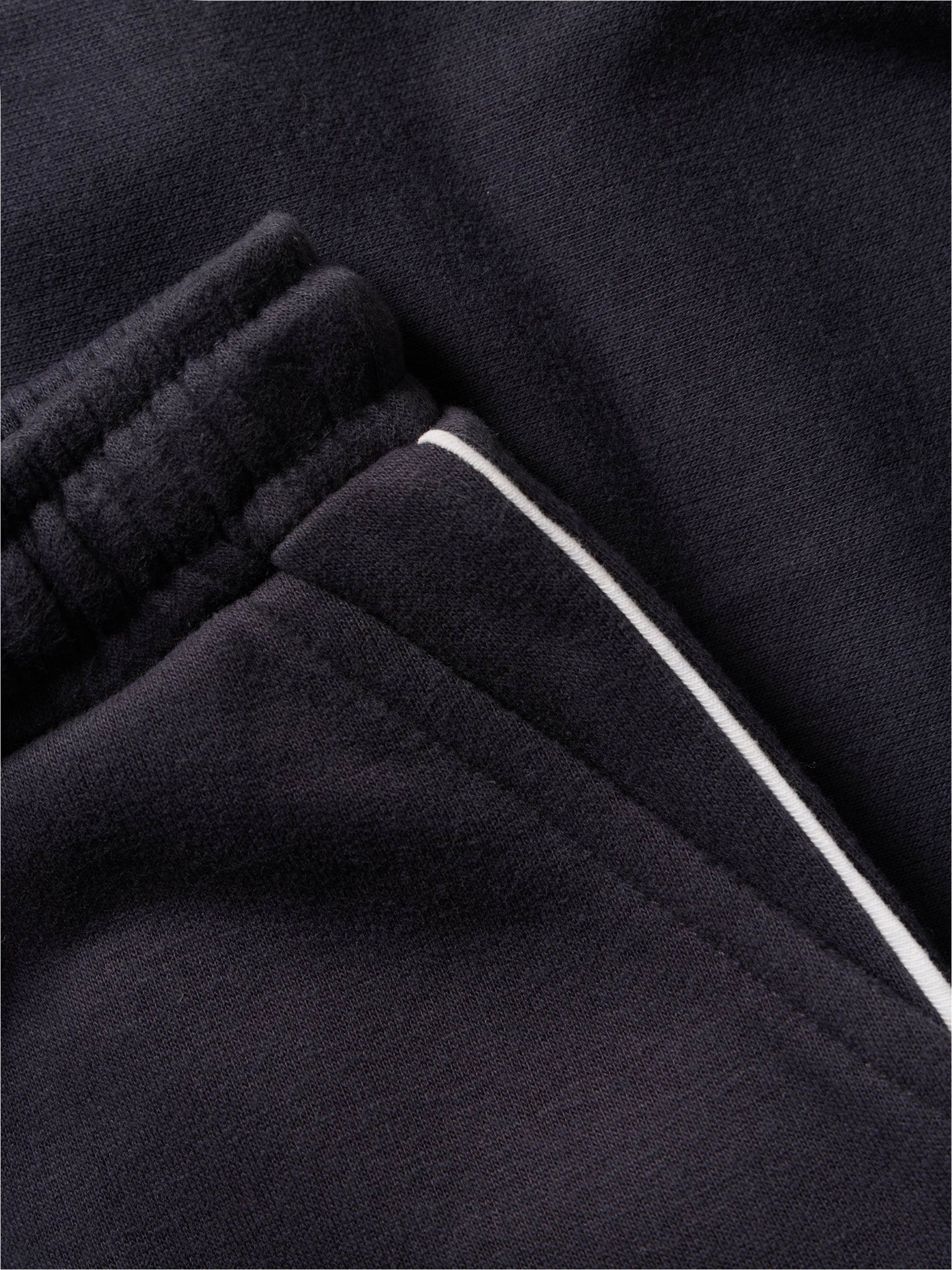 Calças de felpa com risca lateral