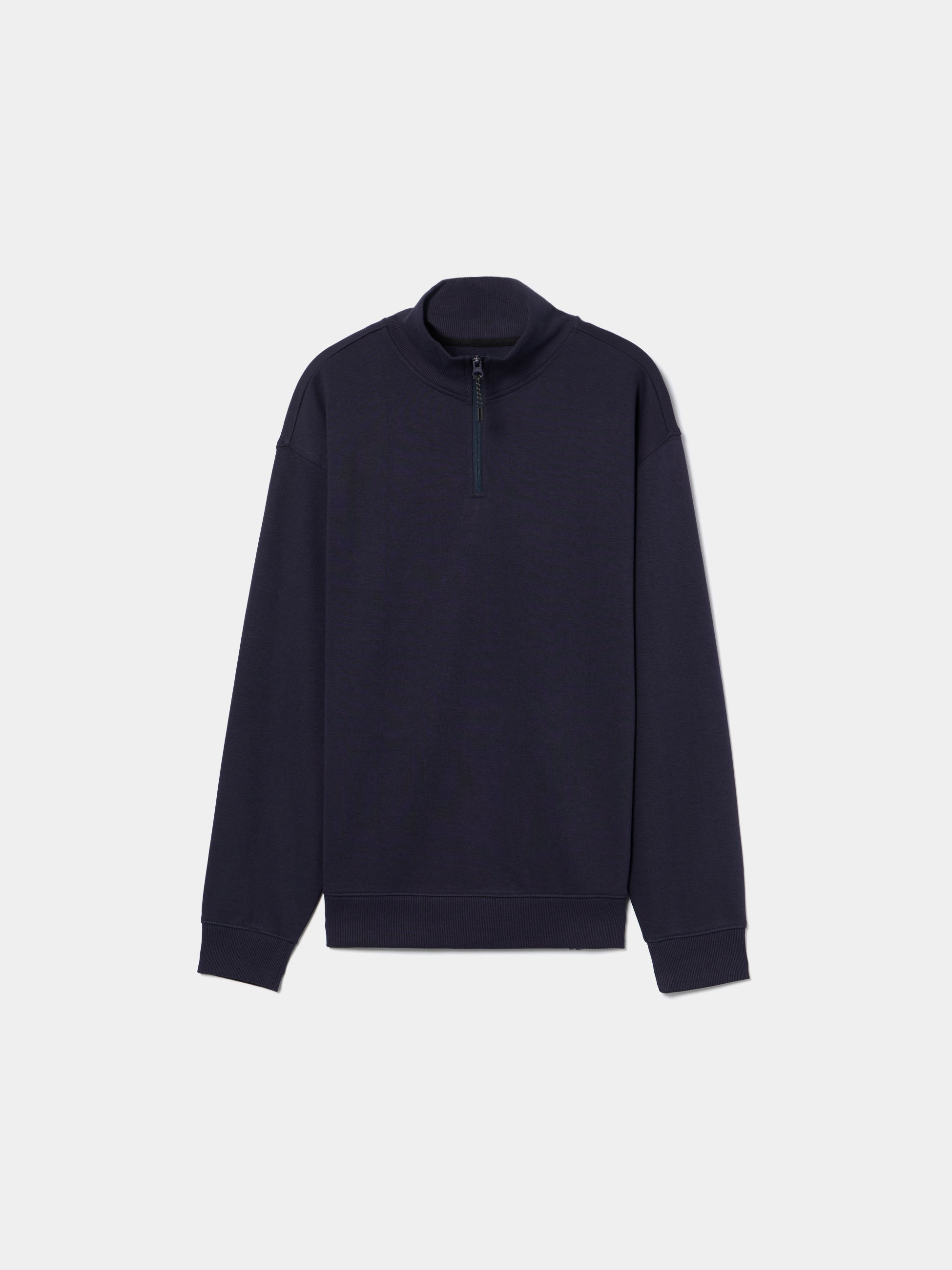 Camisola com gola de fecho