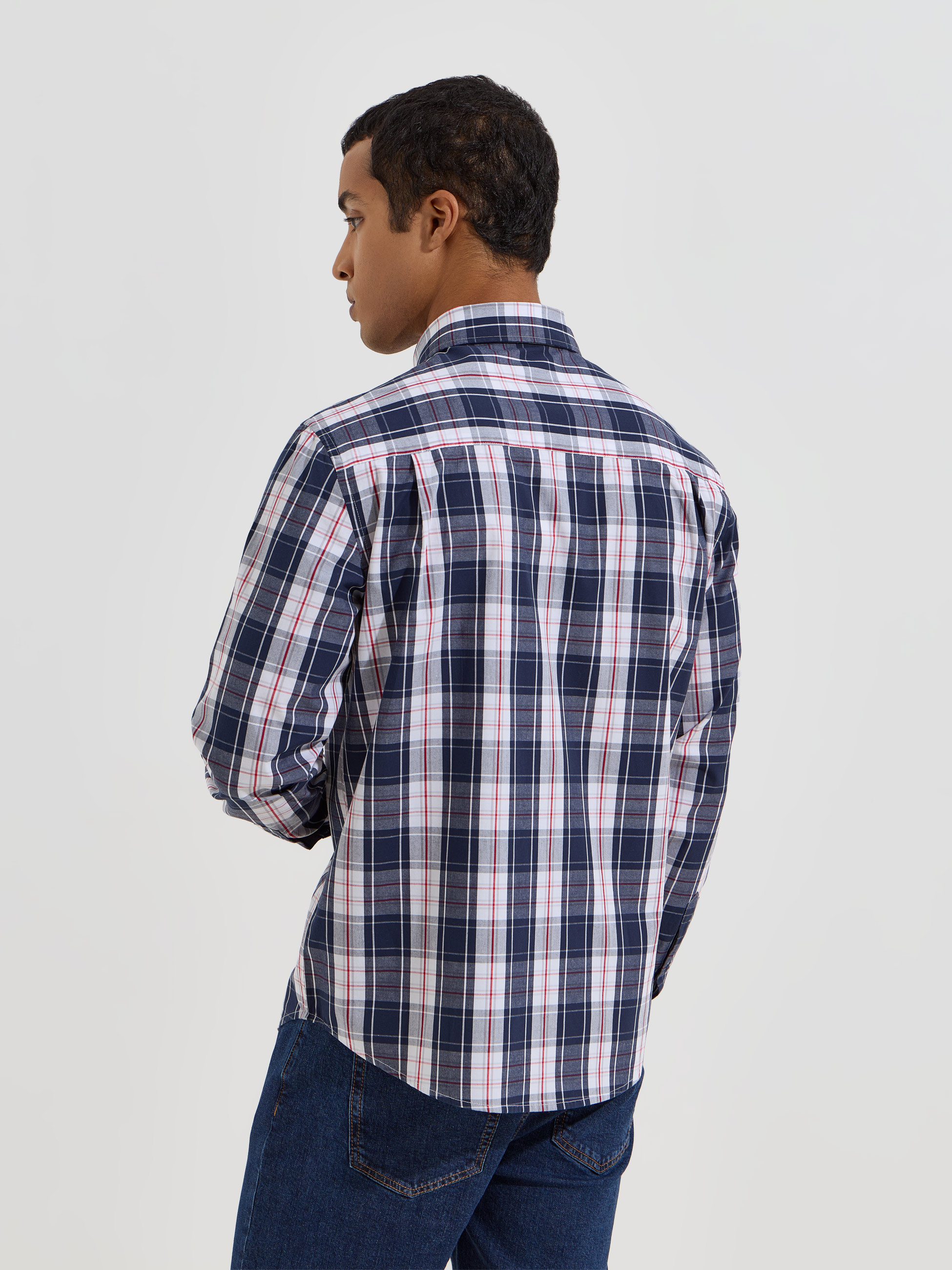 Camisa xadrez em algodão