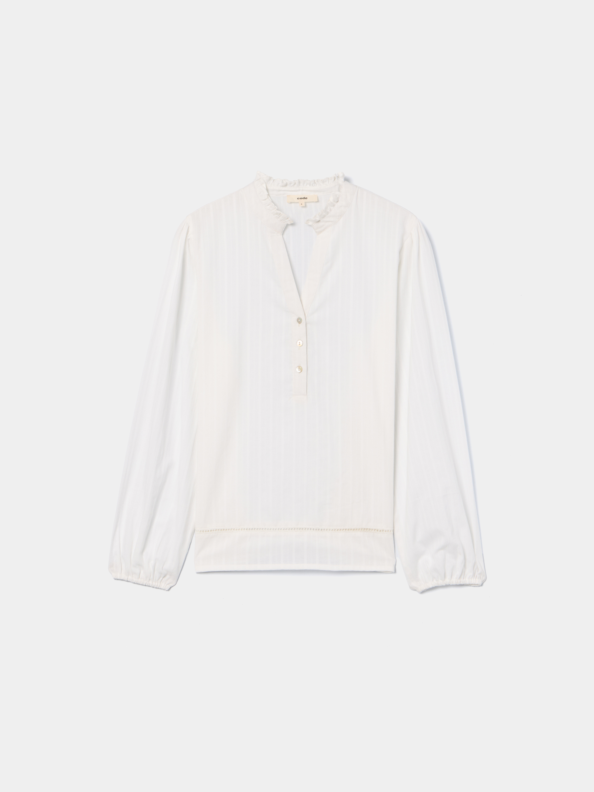 Blusa com decote franzido