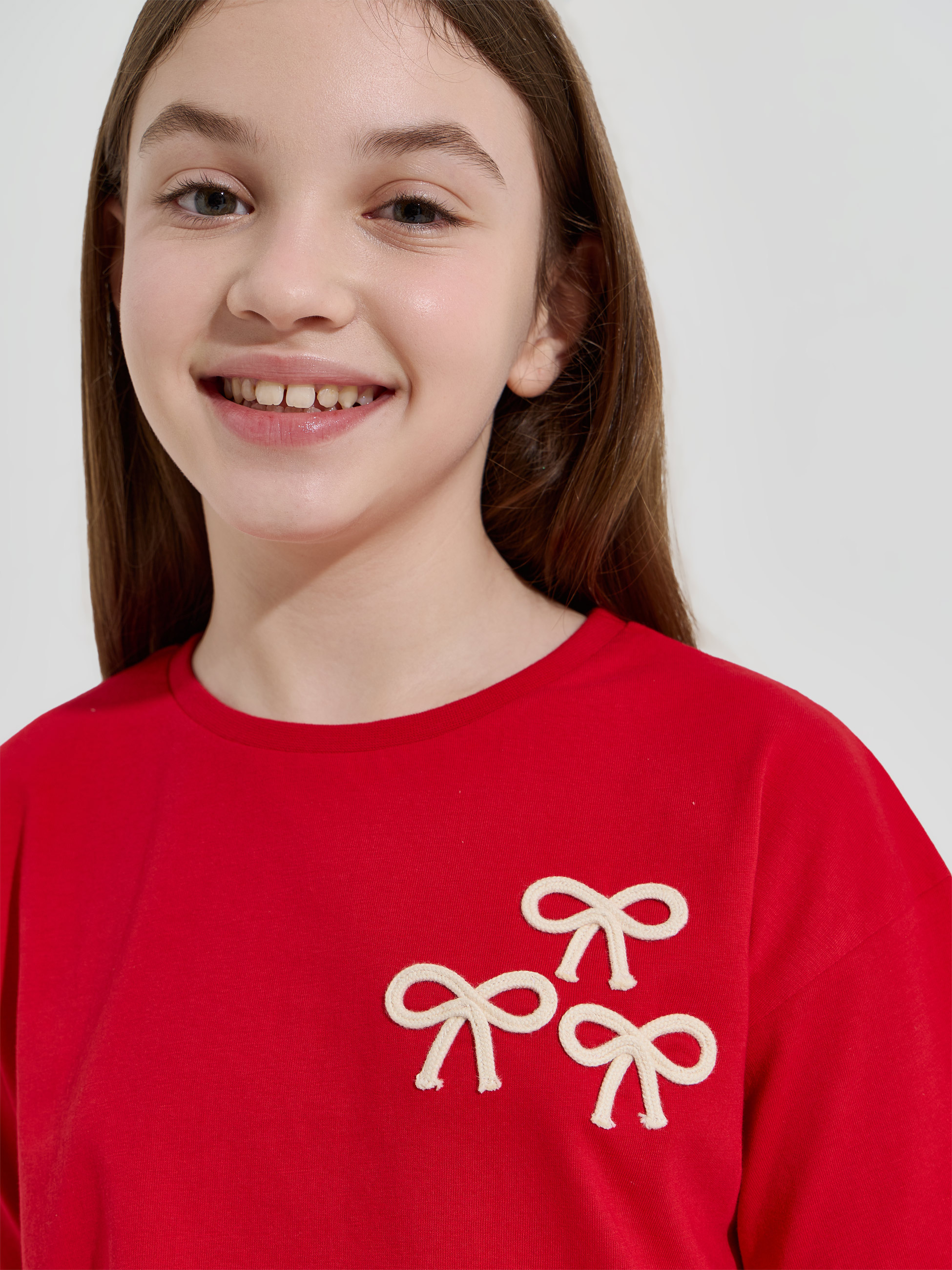 T-shirt cropped com laços
