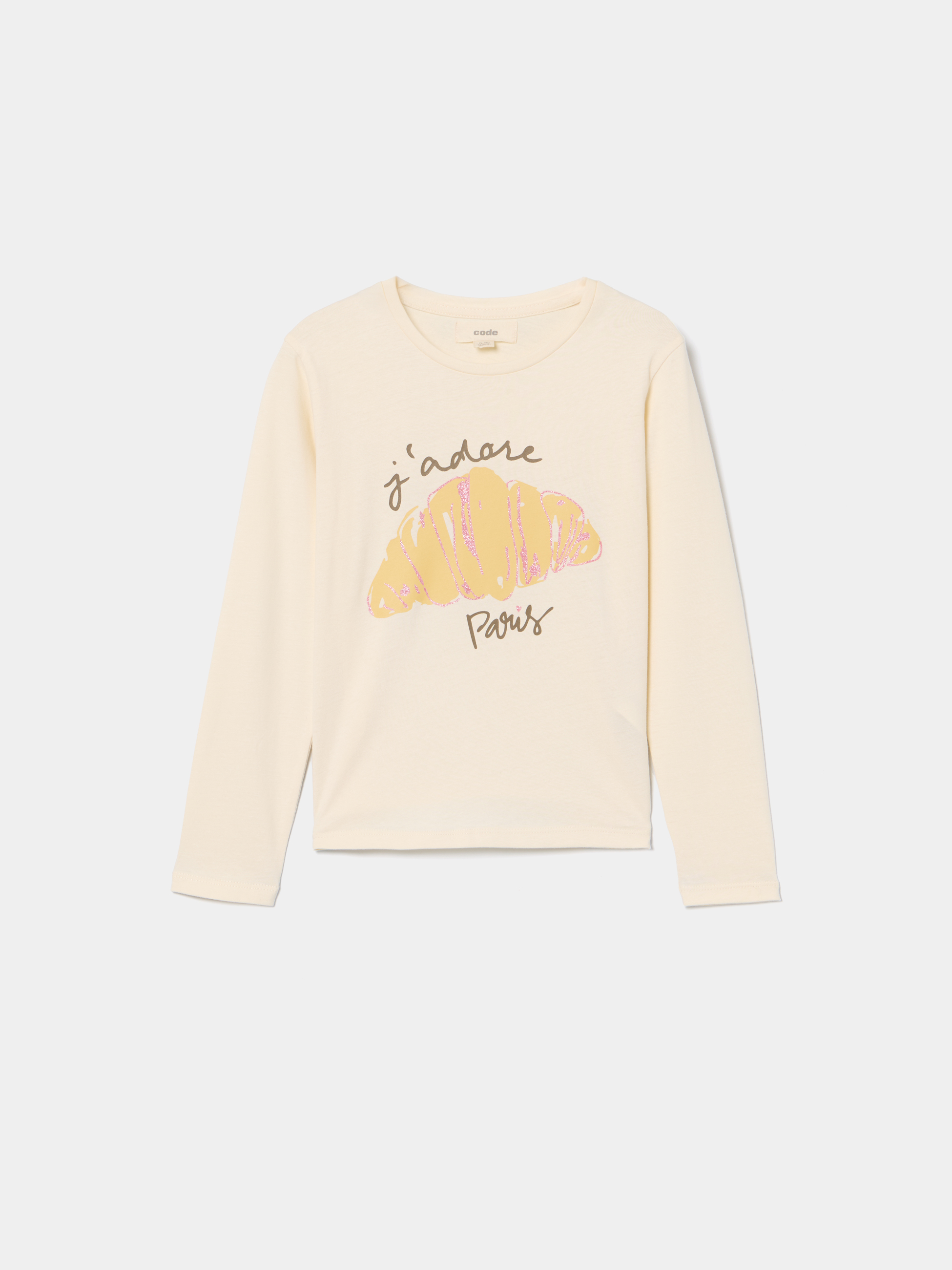 Camisola estampada com brilho