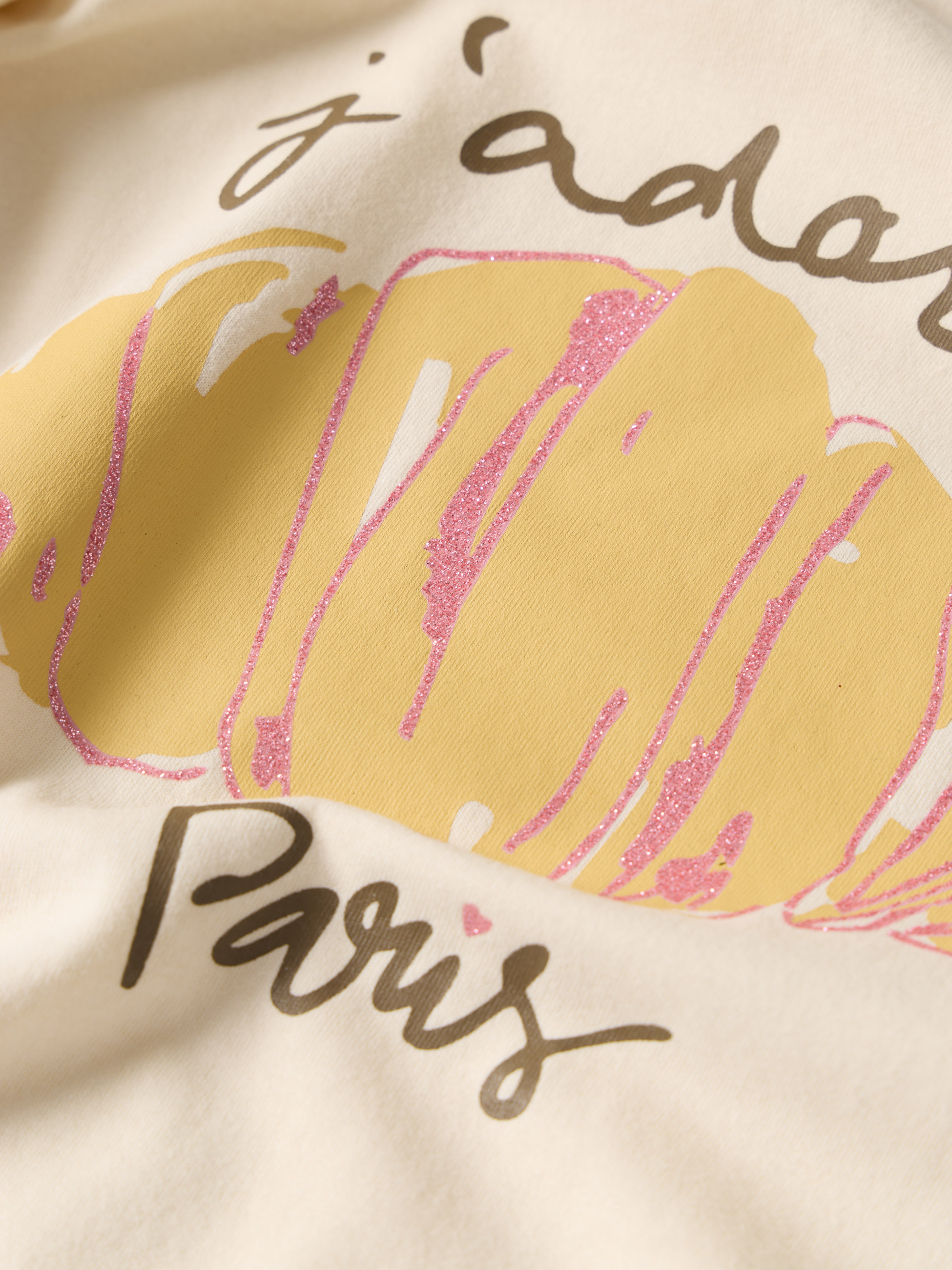 Camisola estampada com brilho