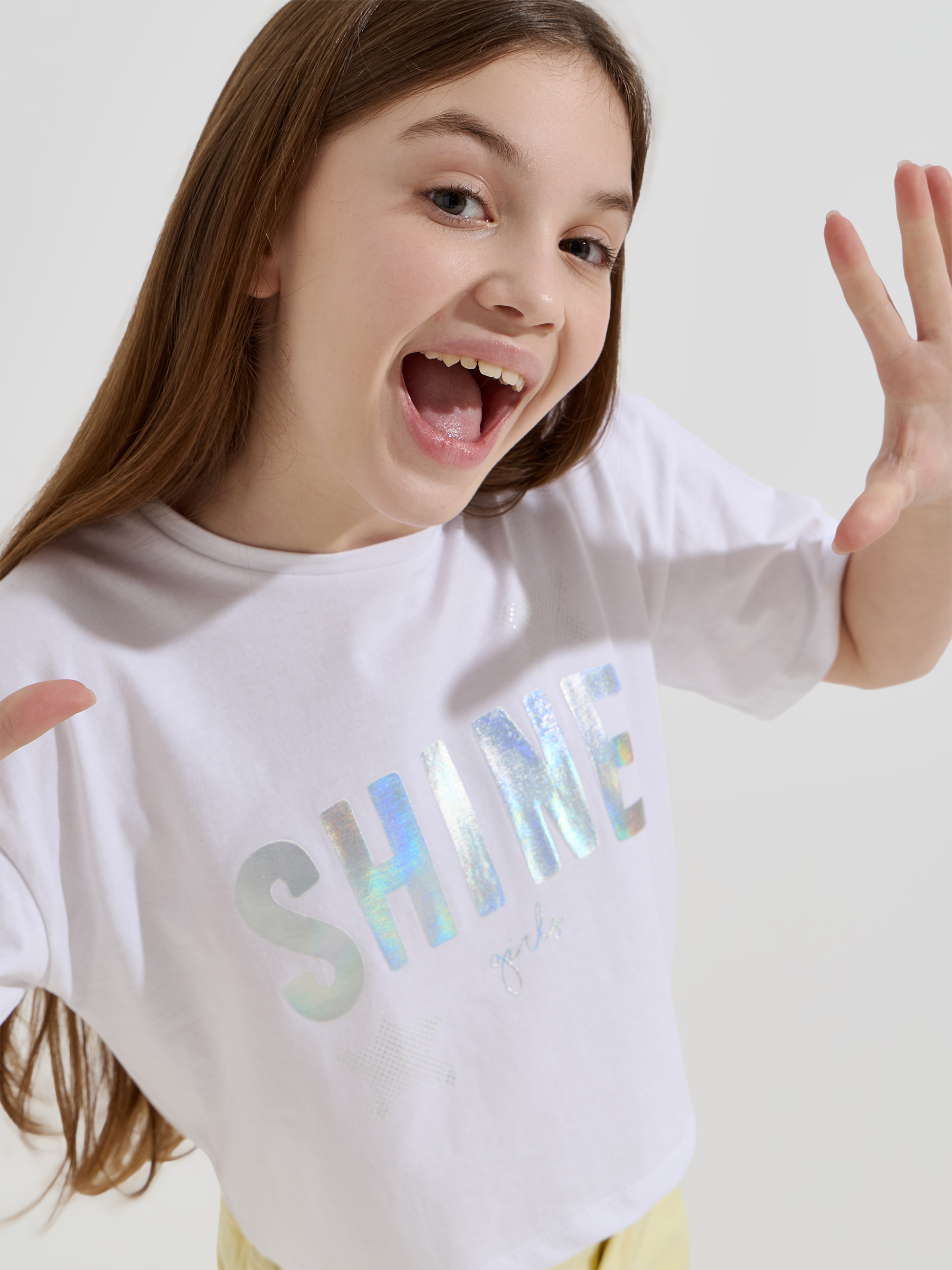 T-shirt cropped estampada