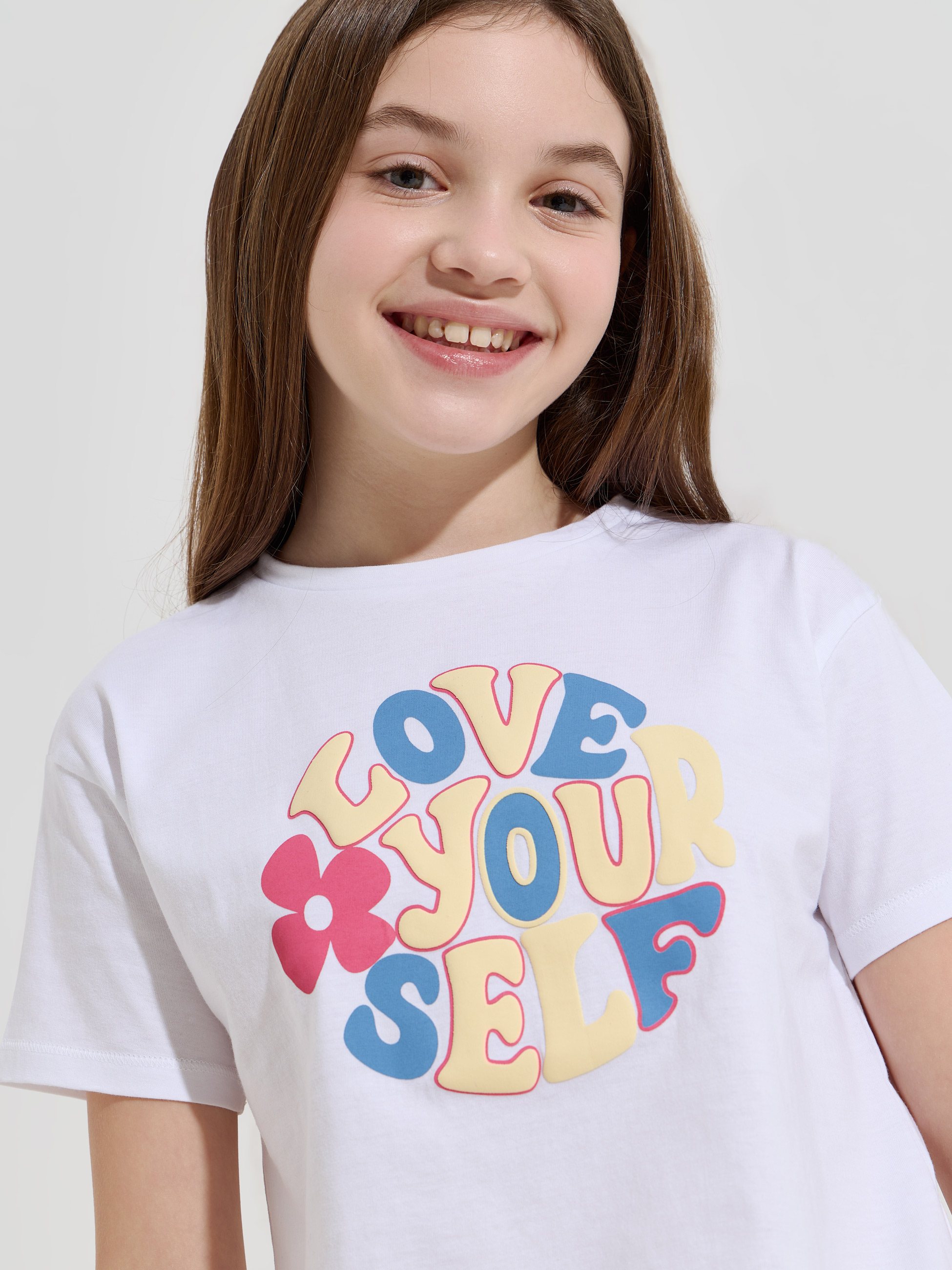 T-shirt cropped estampada