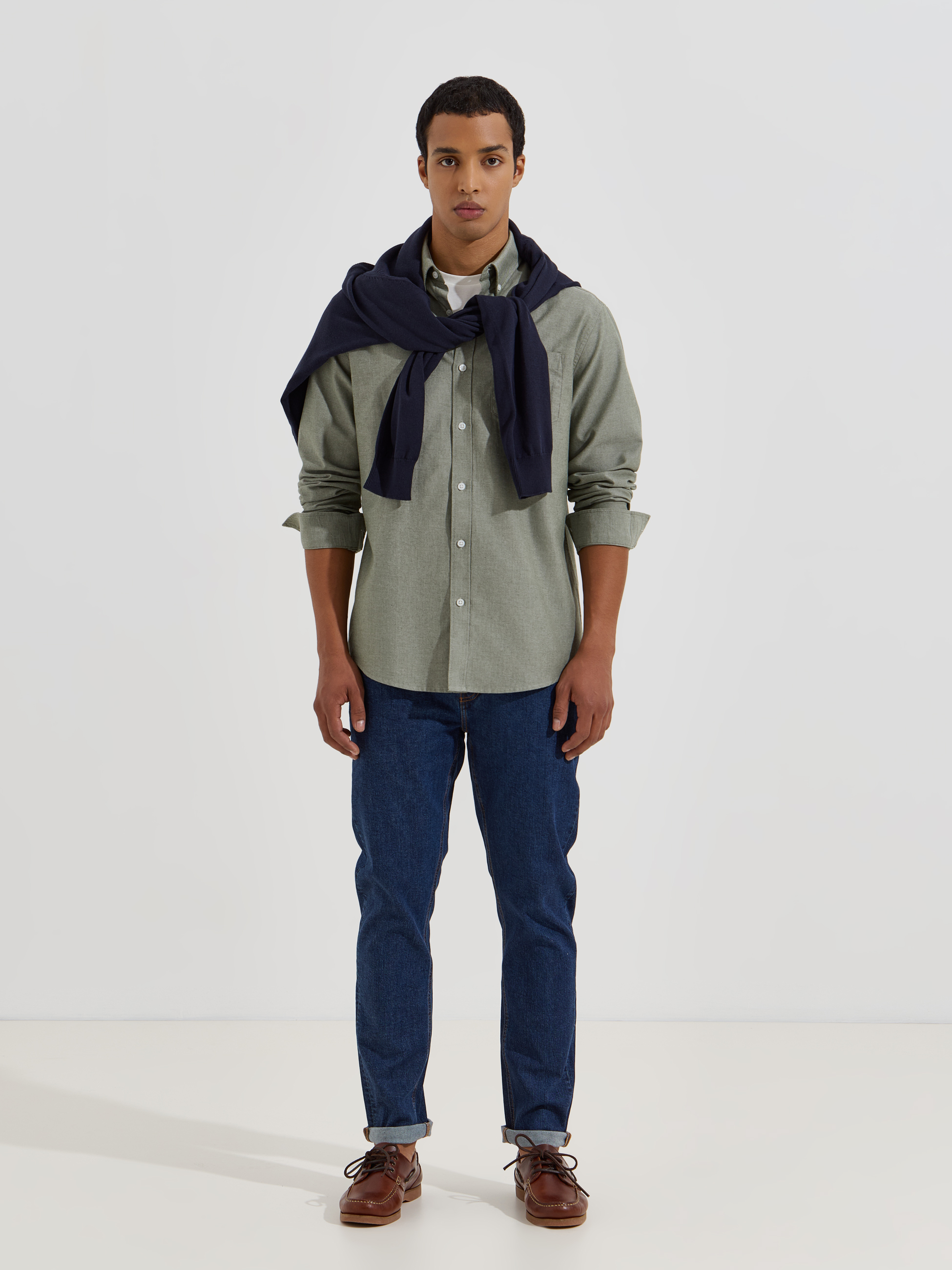 Camisa clássica em algodão