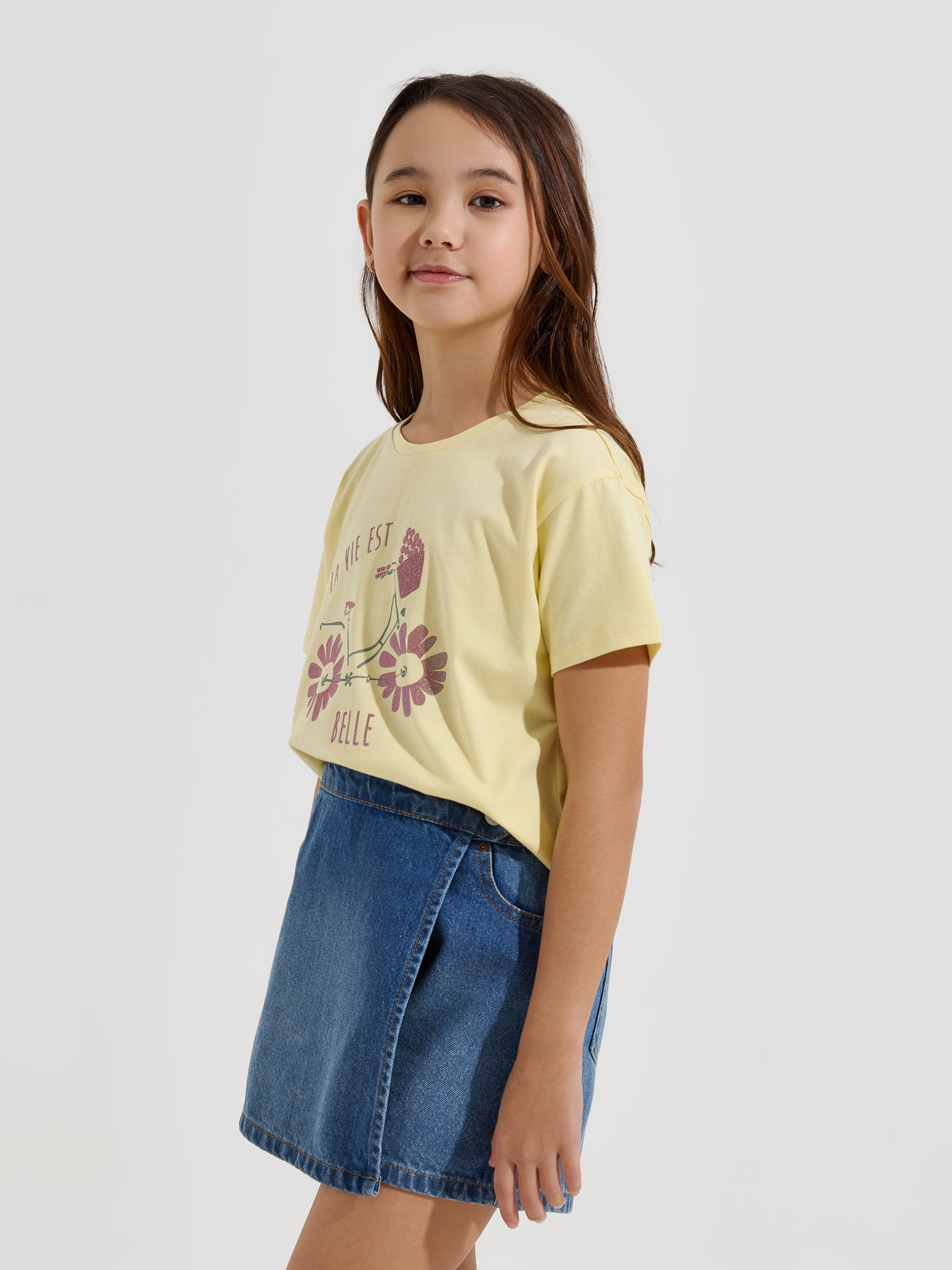 T-shirt estampada em algodão