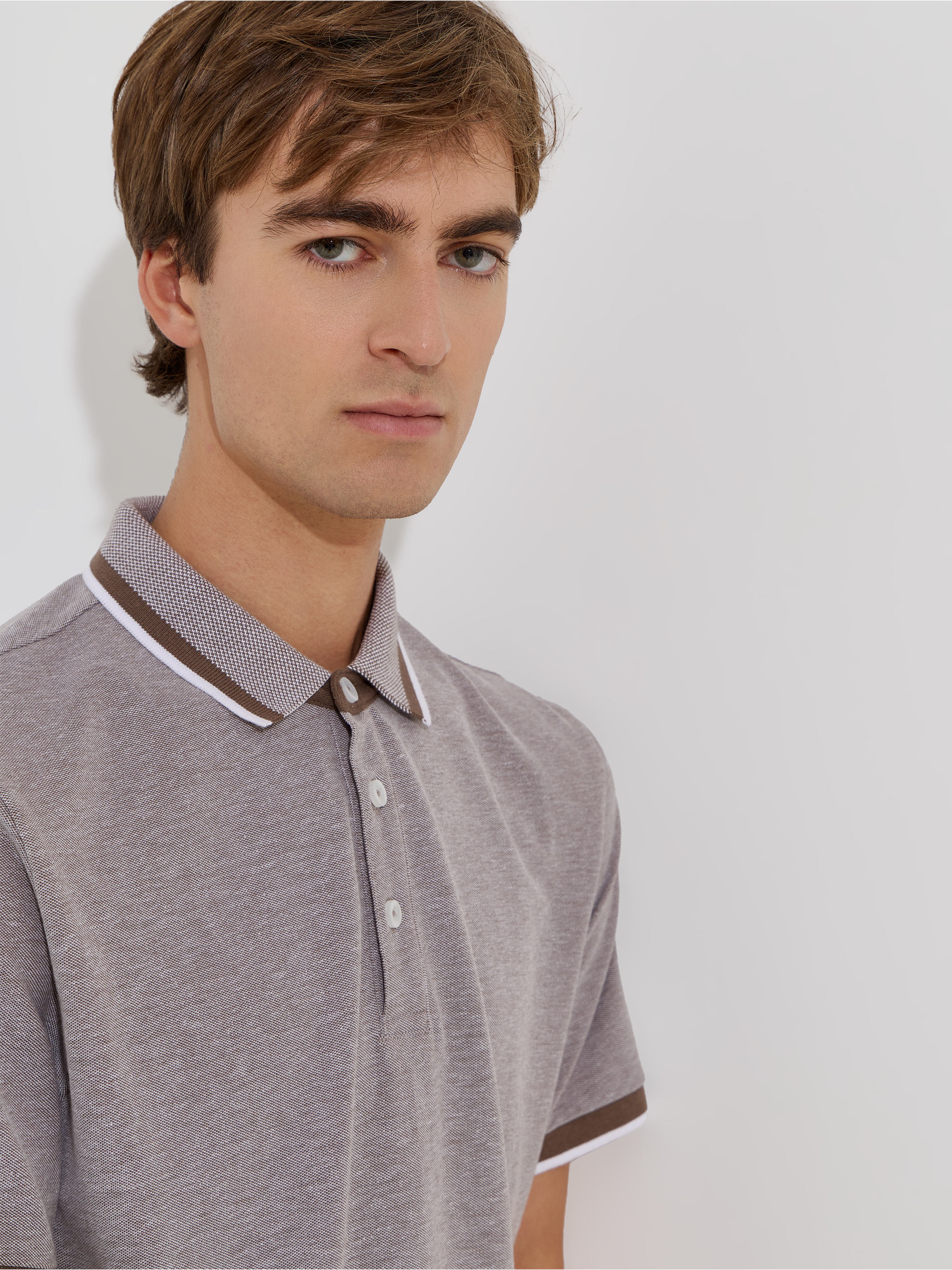 Polo em malha piquet