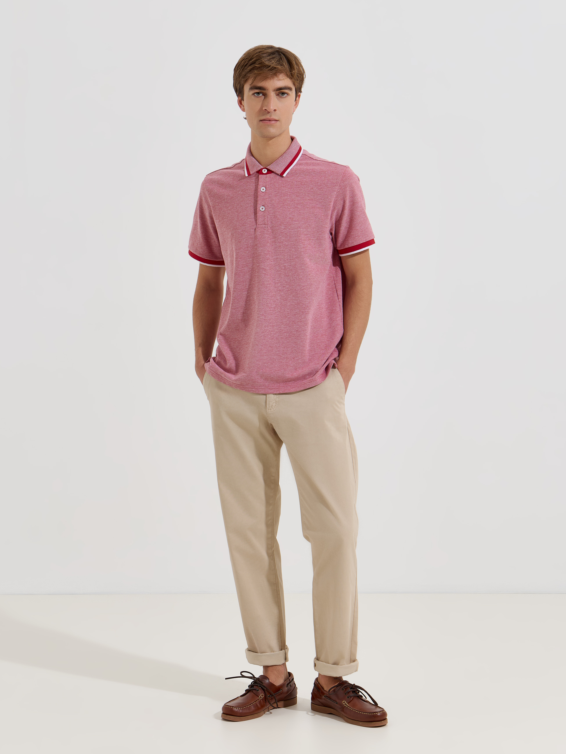 Polo em malha piquet