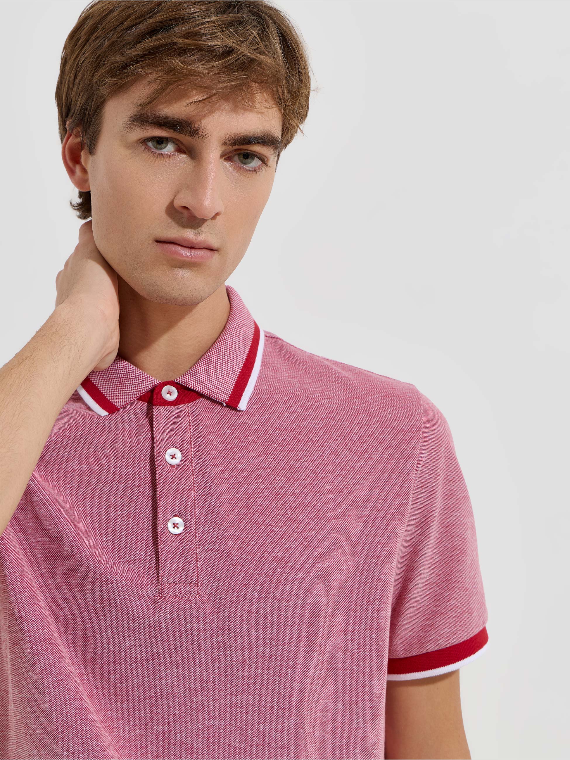 Polo em malha piquet