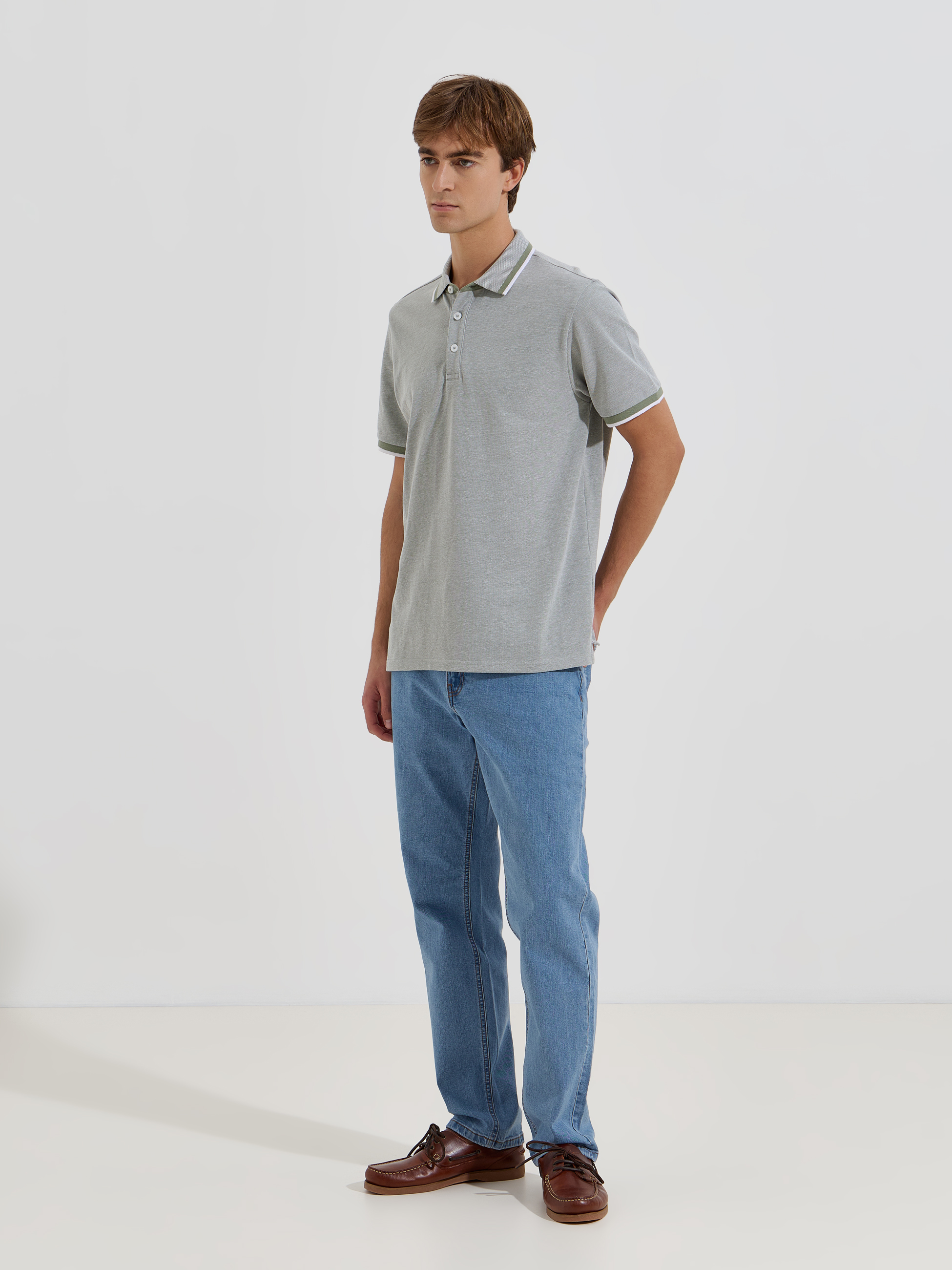 Polo em malha piquet