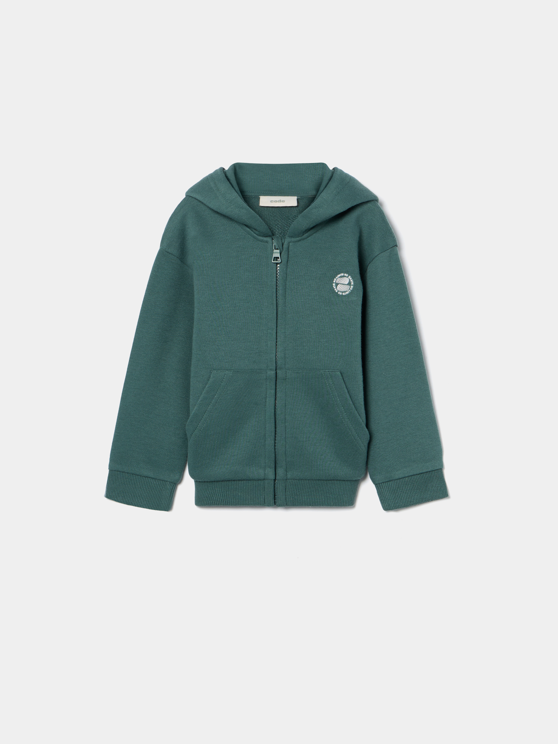 Casaco de felpa com capuz