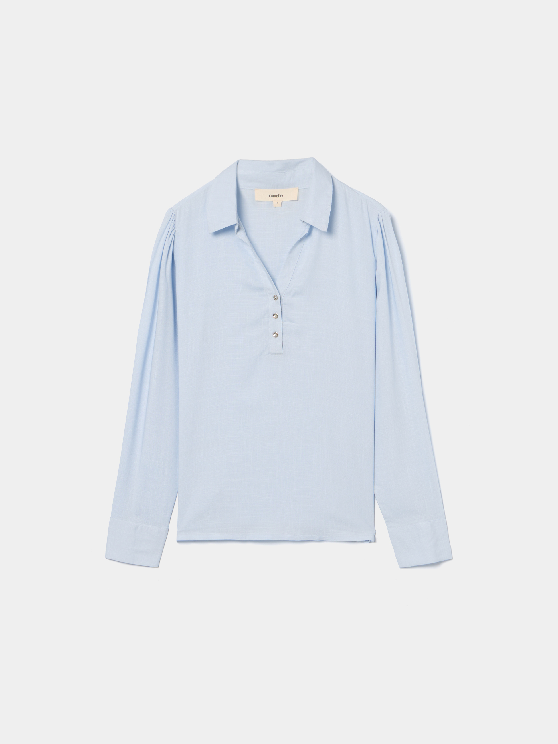 Blusa com decote em V e botões